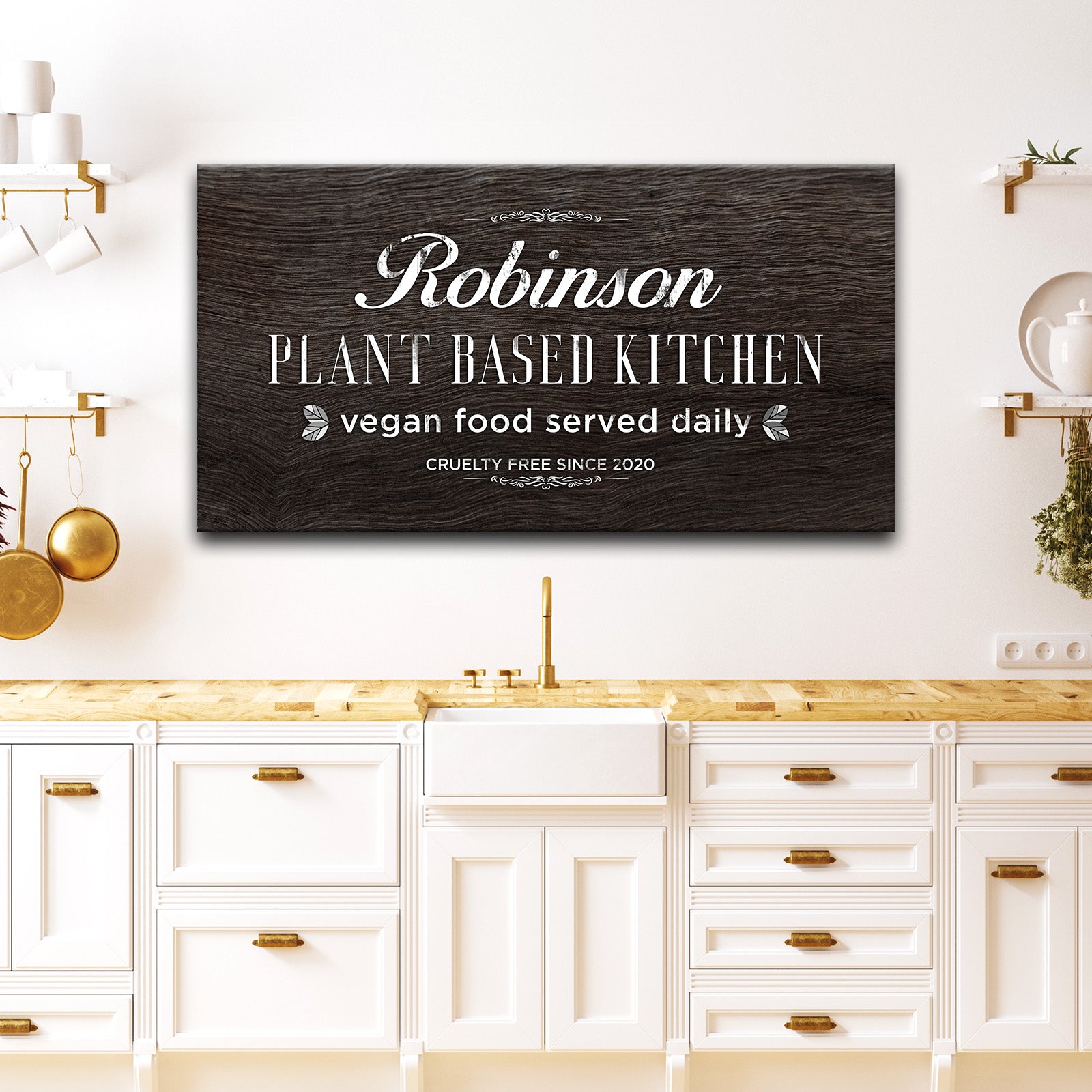 Plant Based Kitchen Sign Style 2 - Image by Tailored Canvases