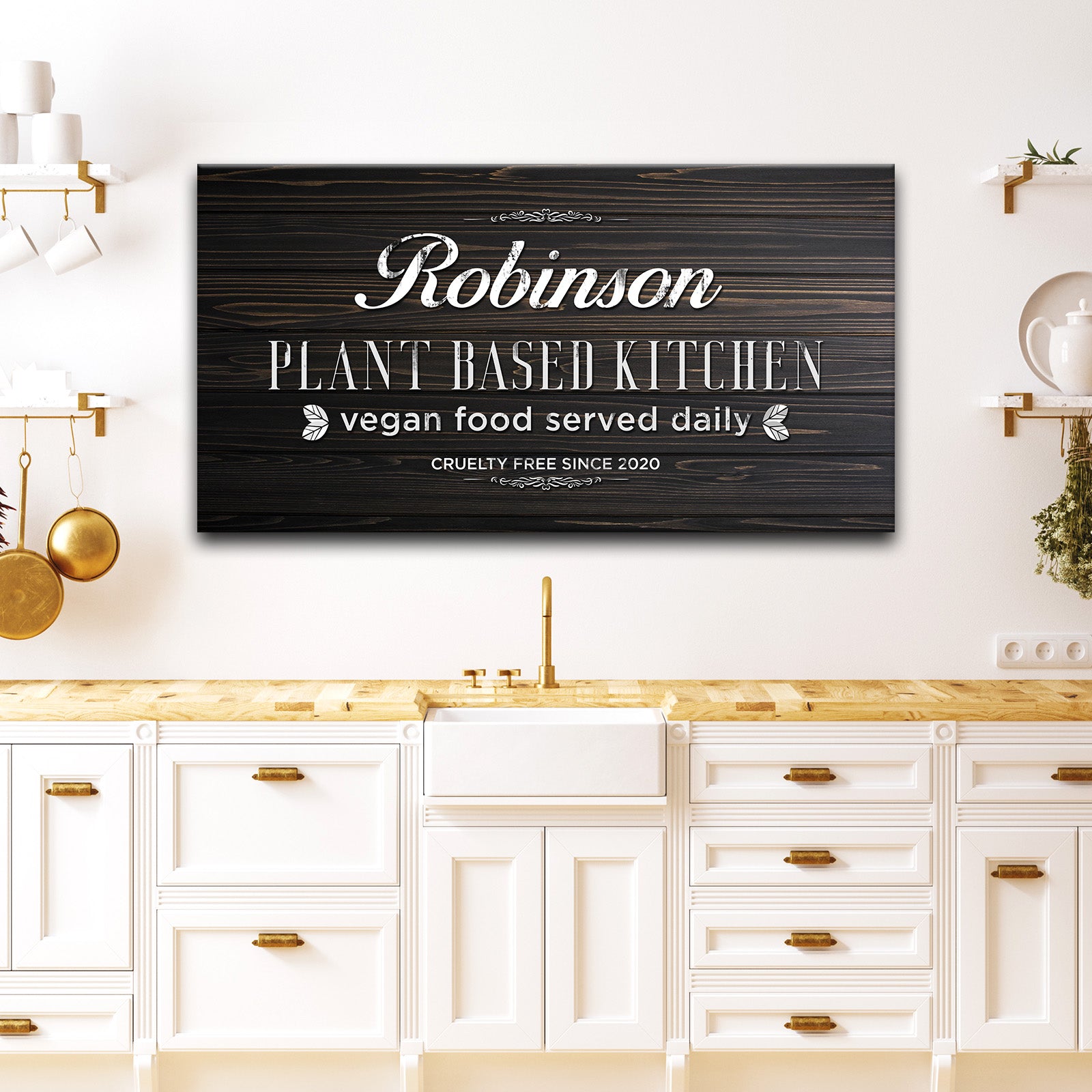 Plant Based Kitchen Sign Style 3 - Image by Tailored Canvases
