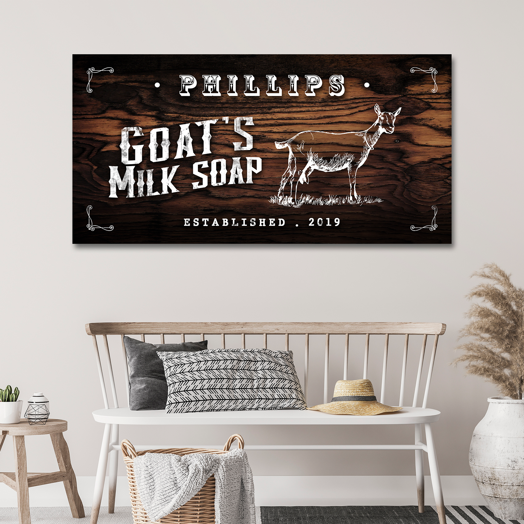 Goat's Milk Soap Sign Style 3 - Image by Tailored Canvases