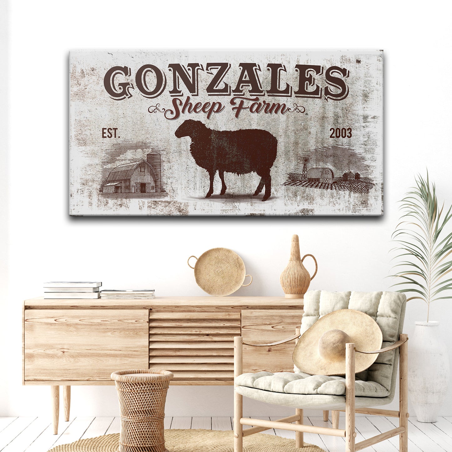 Sheep Farm Sign - Image by Tailored Canvases