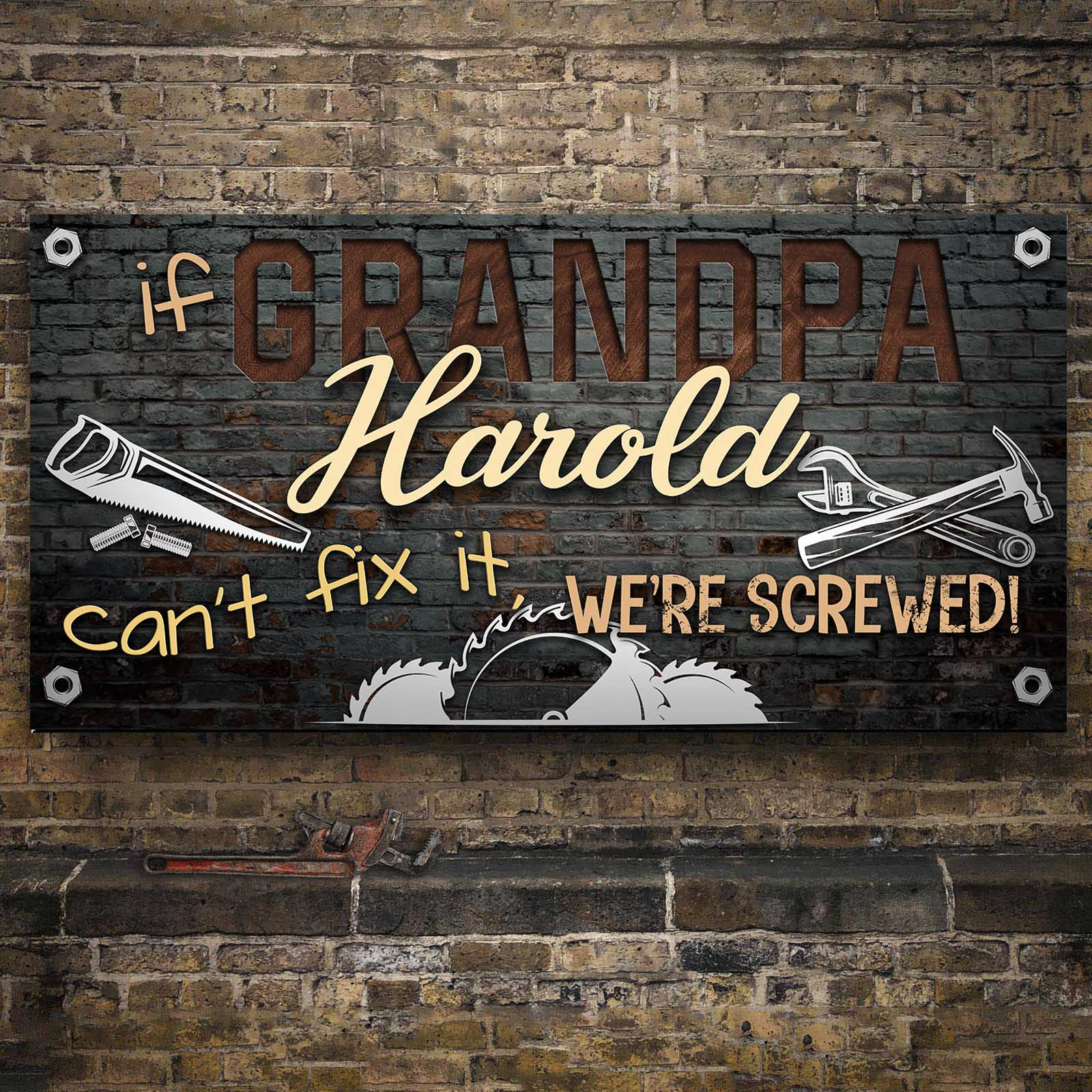 Grandpa Workshop Sign Style 1 - Image by Tailored Canvases
