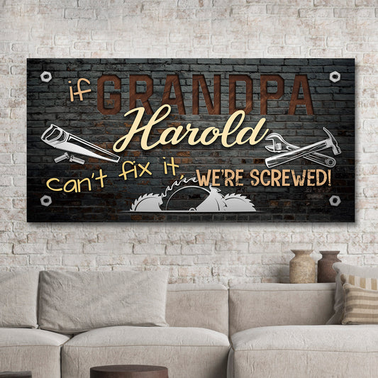 Grandpa Workshop Sign - Image by Tailored Canvases