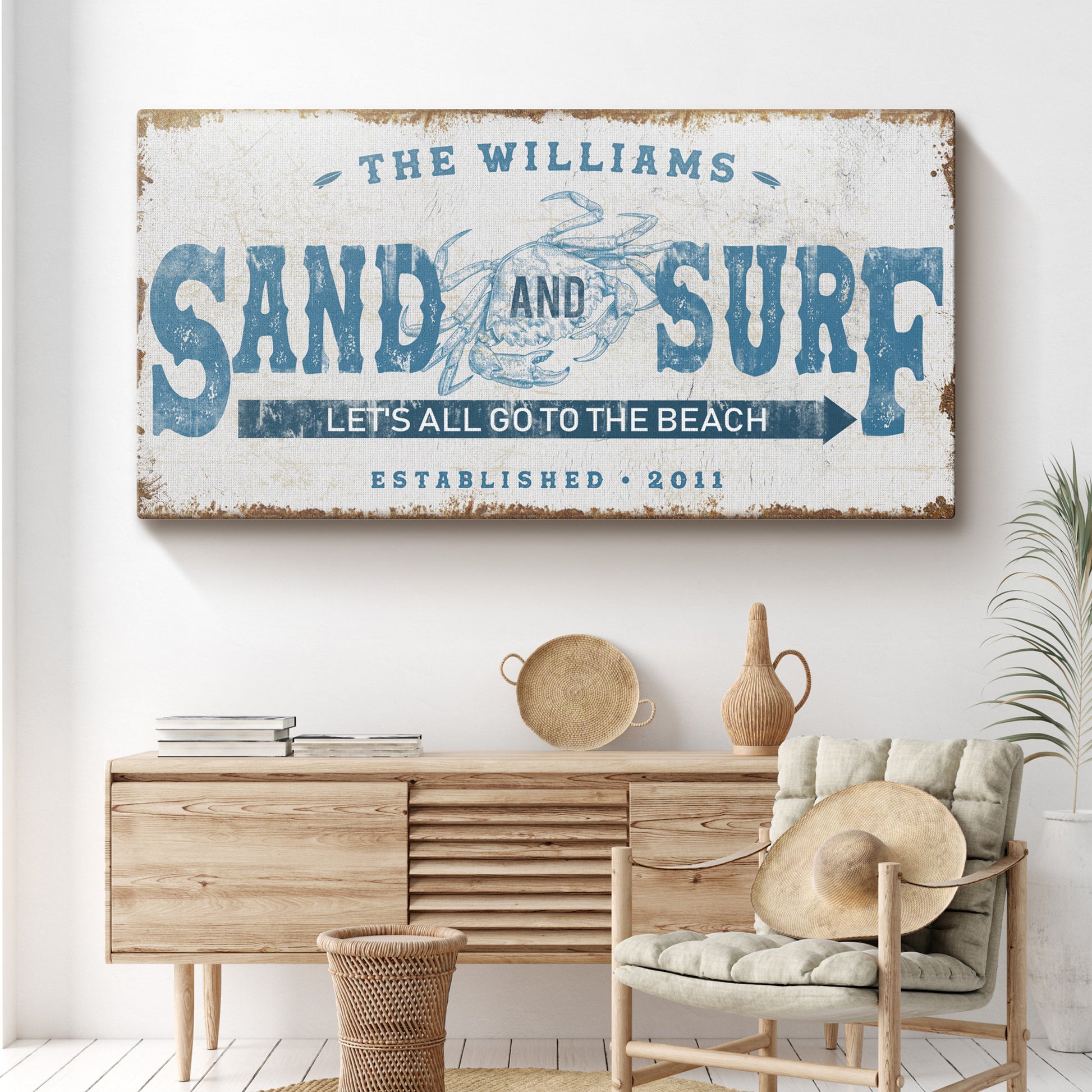 Sand and Surf Sign Style 1 - Image by Tailored Canvases