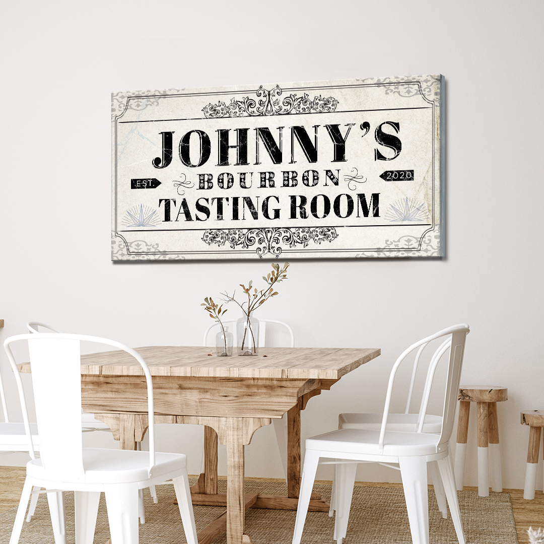 Bourbon Tasting Room Sign Style 1 - Image by Tailored Canvases