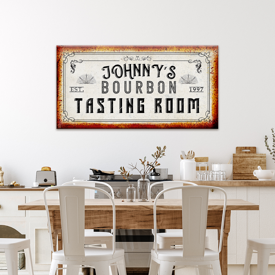 Bourbon Tasting Room Sign Style 3 - Image by Tailored Canvases