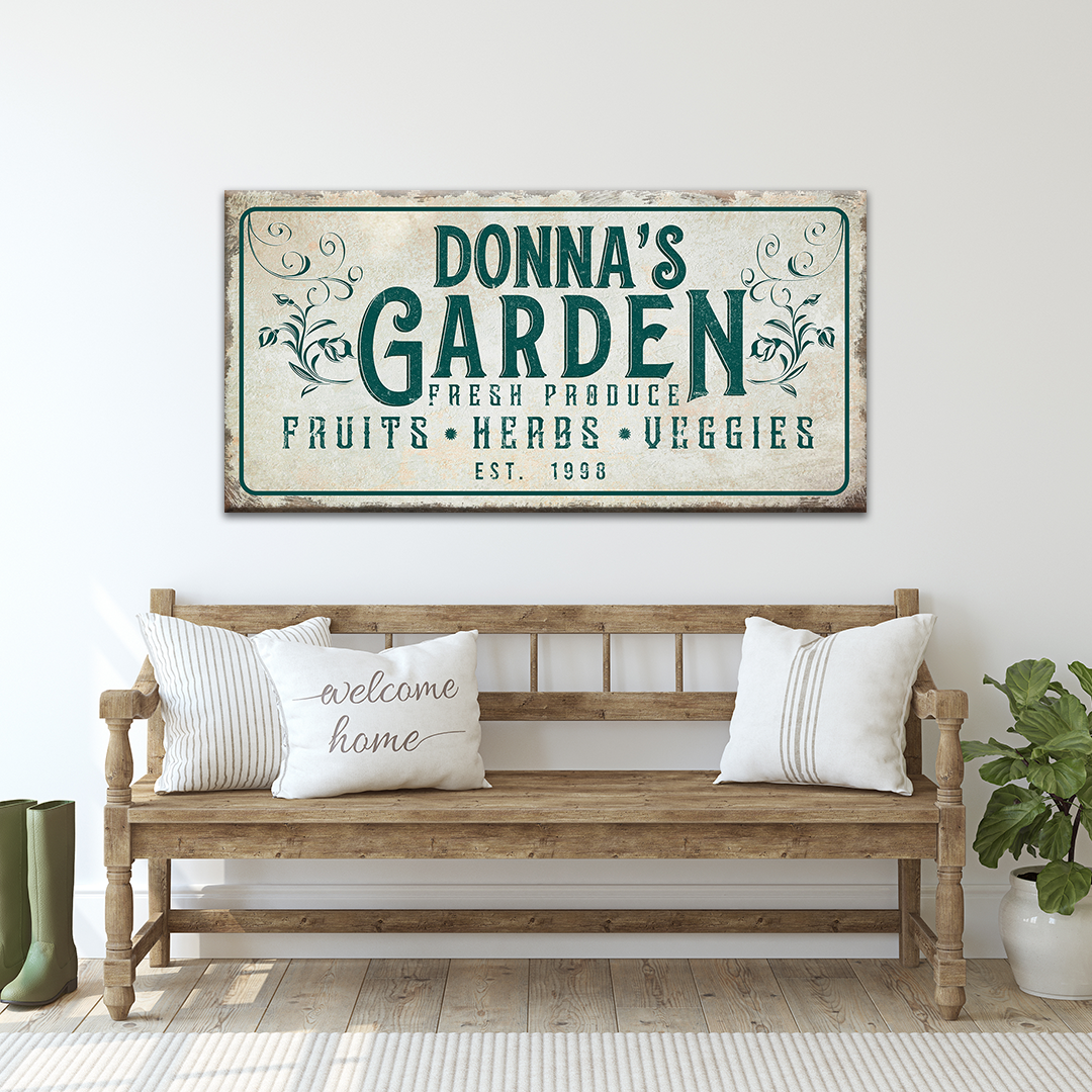Fresh Produce Garden Sign - Image by Tailored Canvases