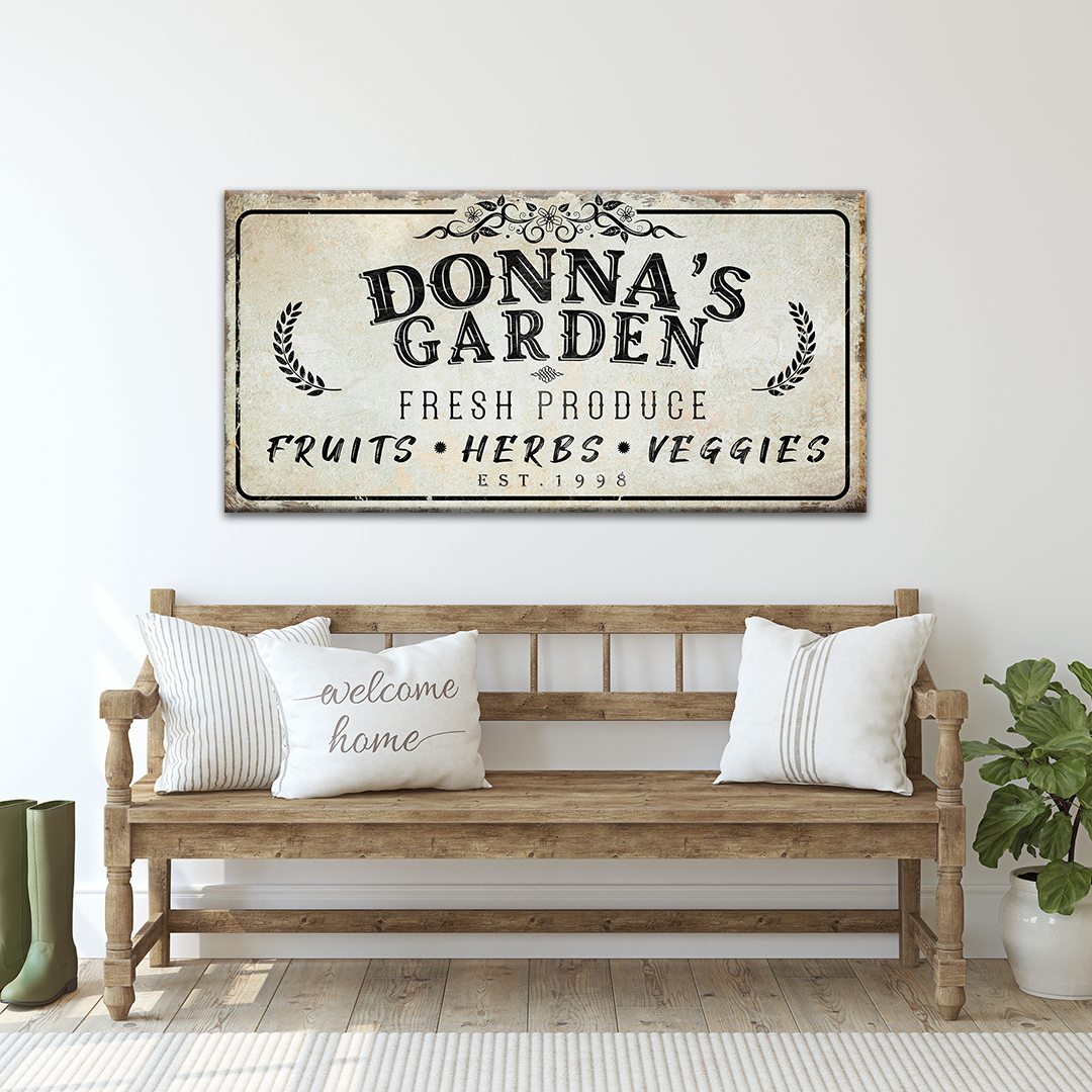 Fresh Produce Garden Sign Style 3 - Image by Tailored Canvases