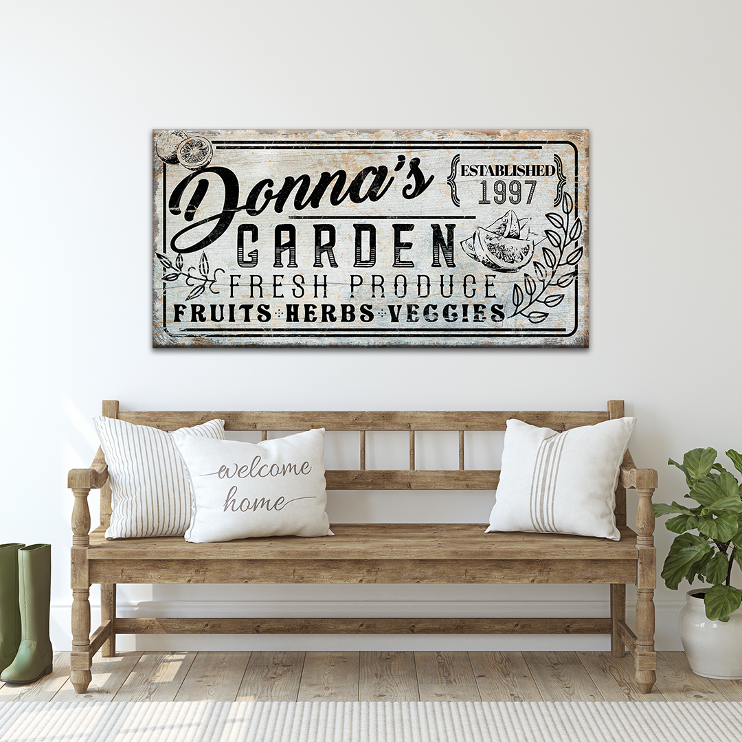 Fresh Produce Garden Sign Style 4 - Image by Tailored Canvases