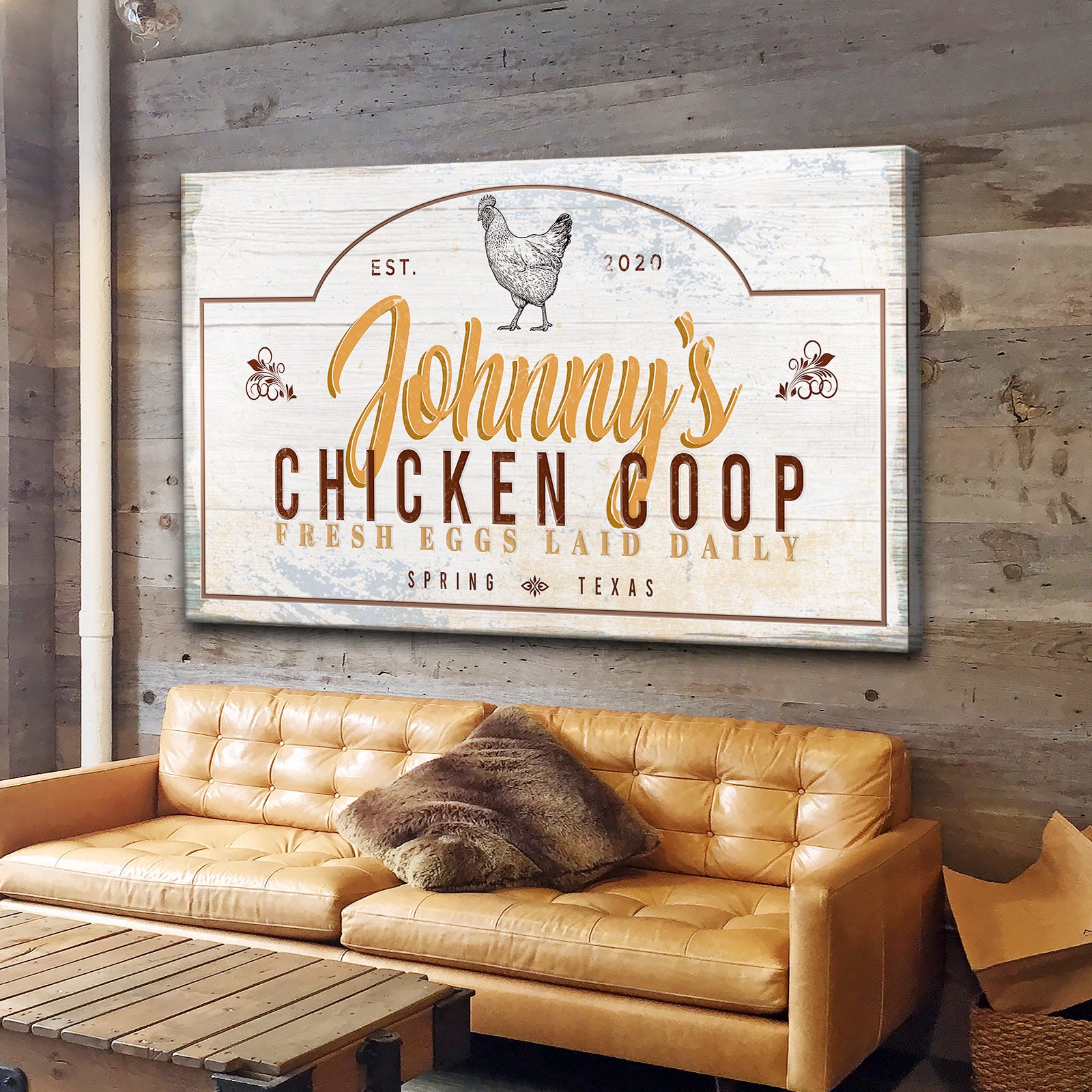 Chicken Coop Sign IV Style 1 - Image by Tailored Canvases