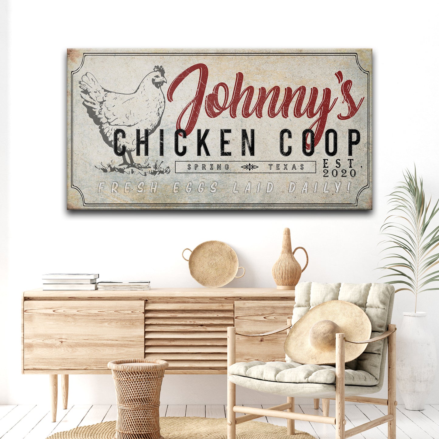 Chicken Coop Sign IV Style 3 - Image by Tailored Canvases