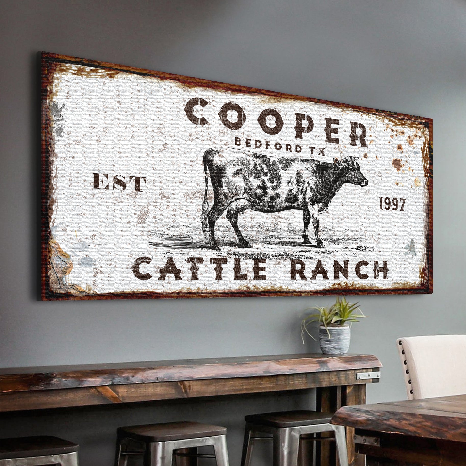 Cattle Ranch Sign II Style 1 - Image by Tailored Canvases