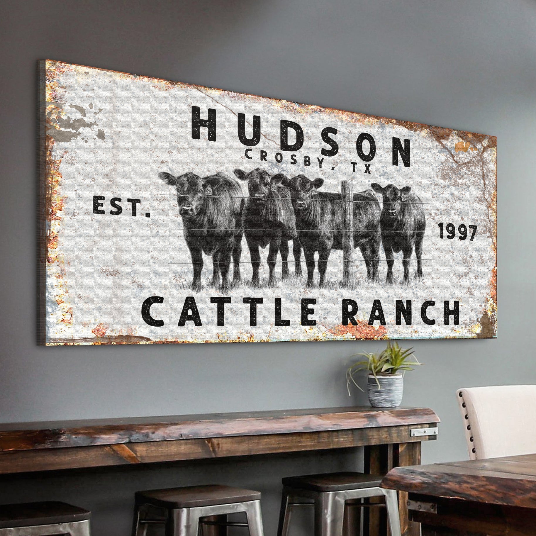 Cattle Ranch Sign II - Image by Tailored Canvases