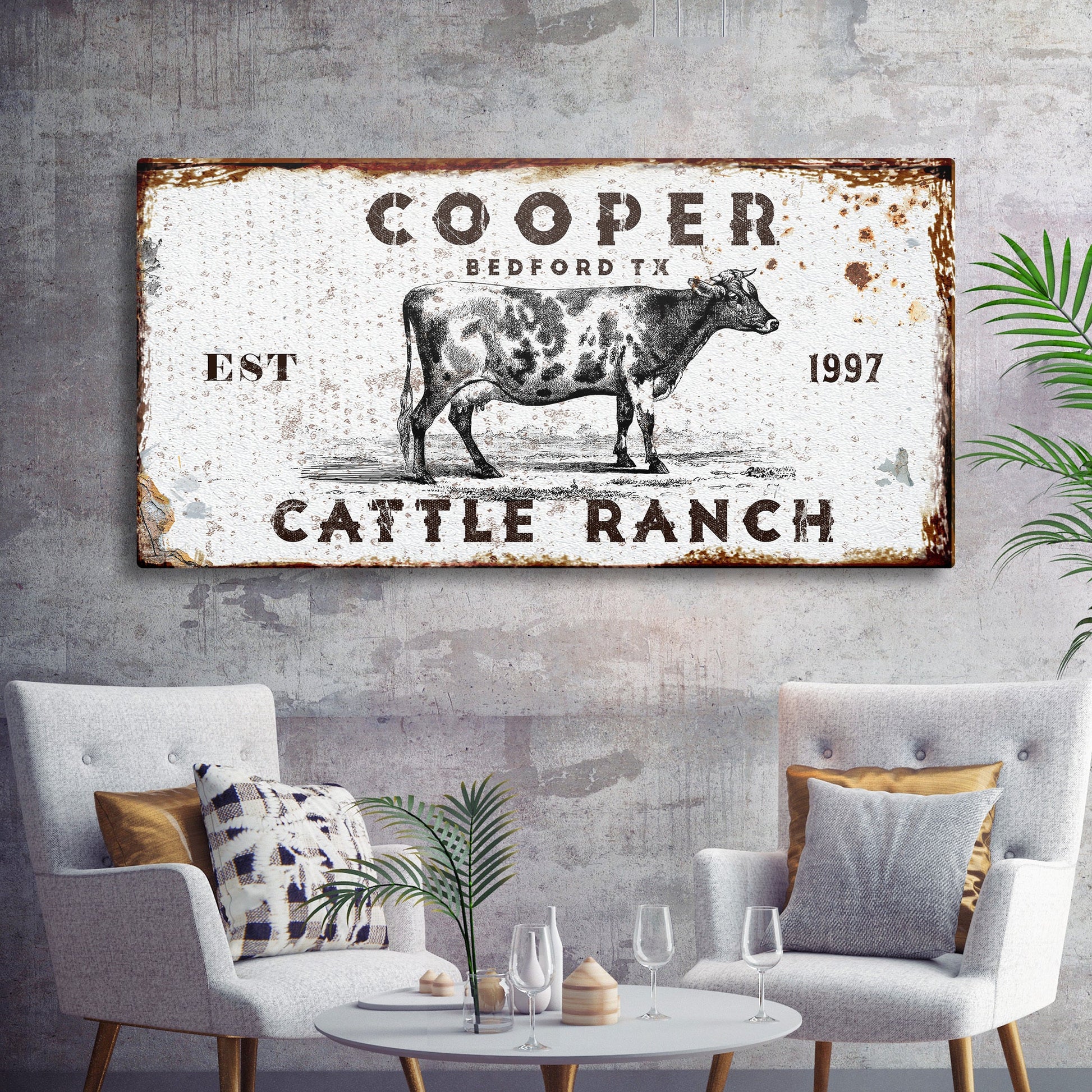 Cattle Ranch Sign II Style 2 - Image by Tailored Canvases