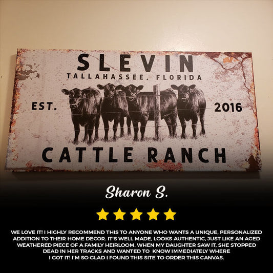 Cattle Ranch Sign II Style 3 - Image by Tailored Canvases