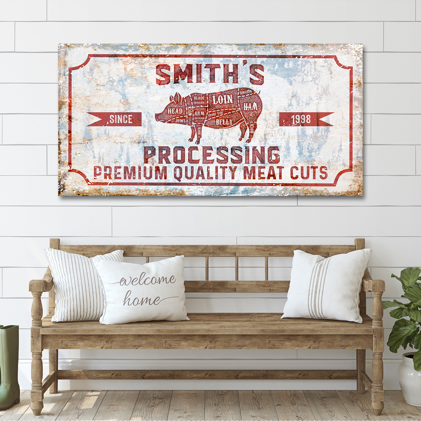 Meat Processing Sign Style 2 - Wall Art Image by Tailored Canvases