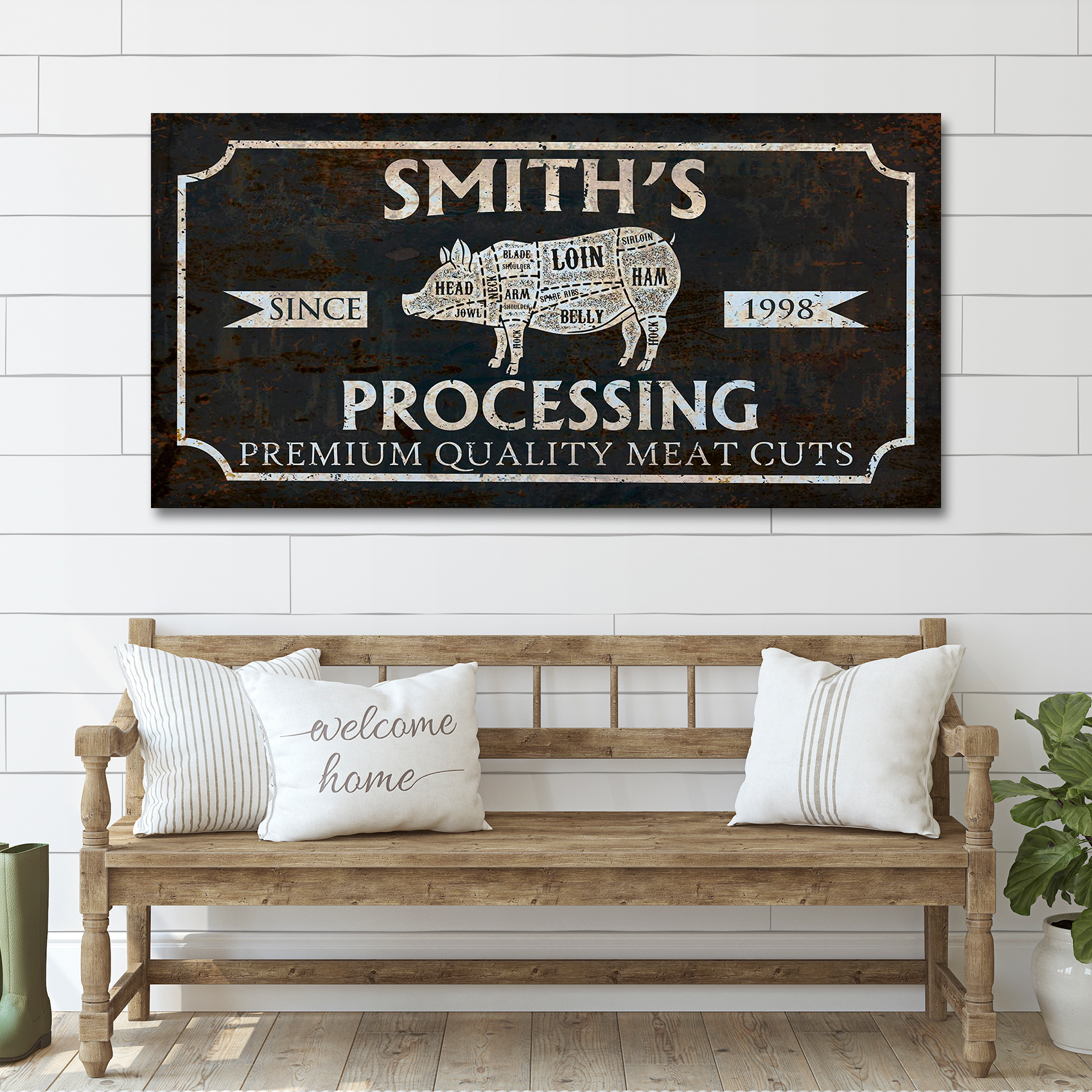 Meat Processing Sign Style 3 - Wall Art Image by Tailored Canvases