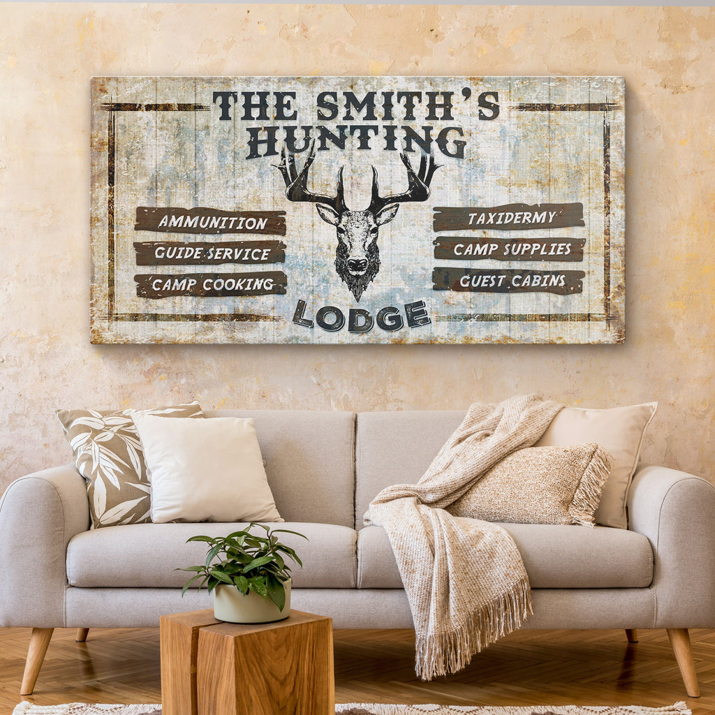Hunting Lodge Sign | Customizable Canvas by Tailored Canvases