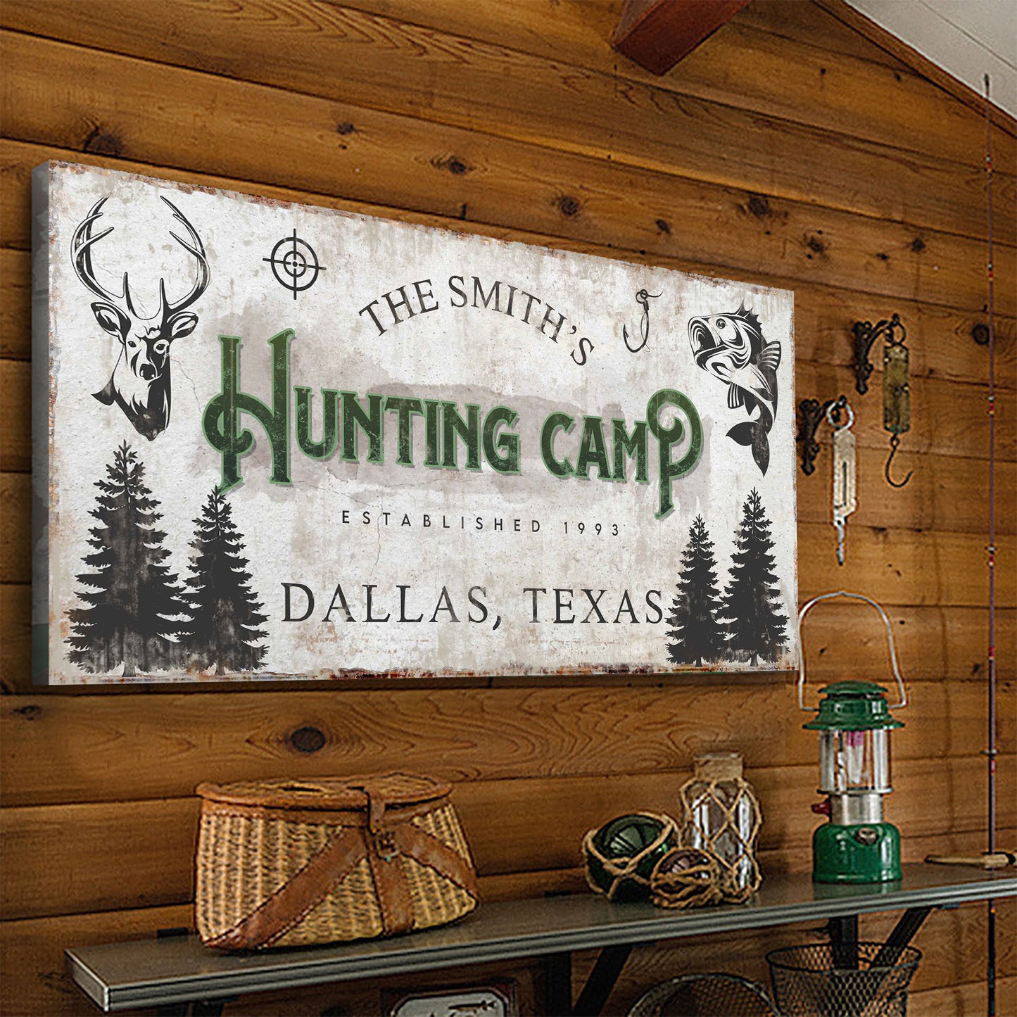 Fishing and Hunting Sign - Image by Tailored Canvases