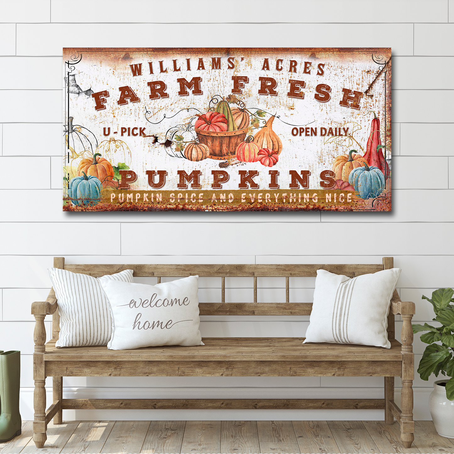 Farm Fresh Pumpkins Sign - Image by Tailored Canvases