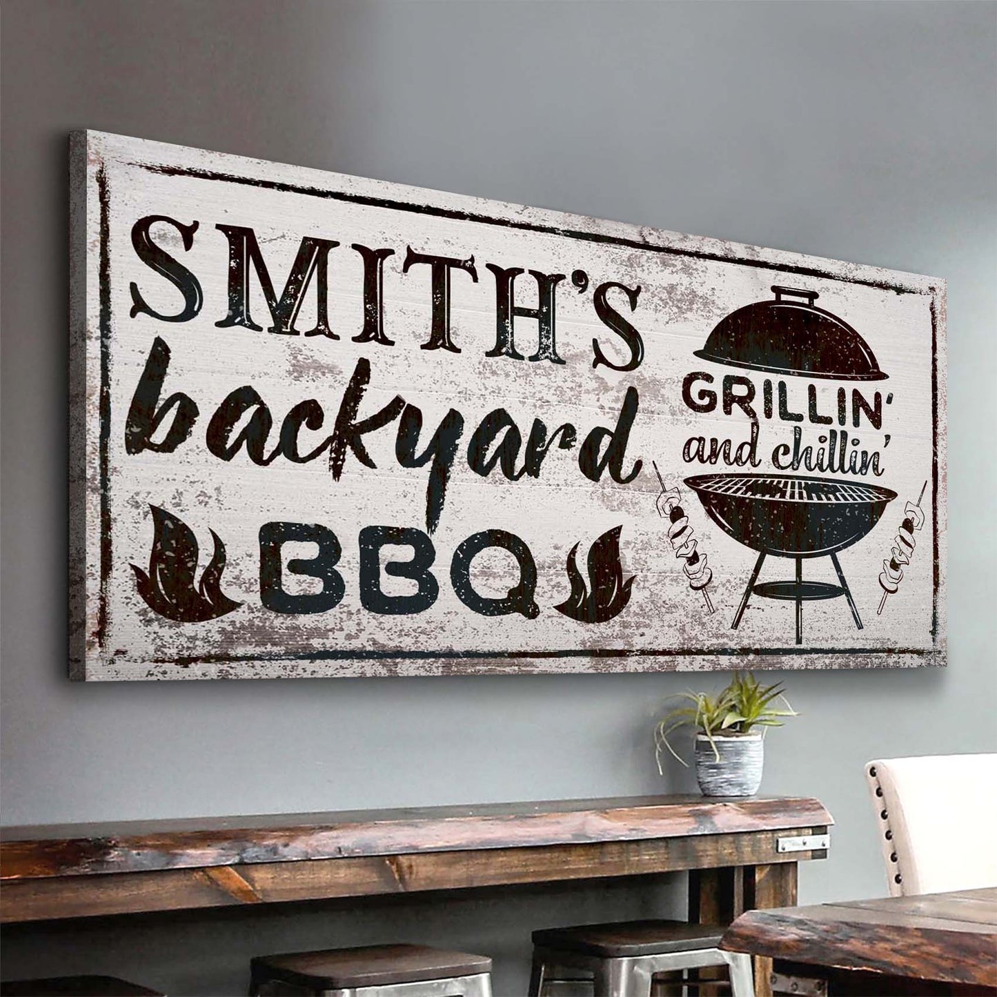 Backyard Barbeque Grill Sign Style 4 - Image by Tailored Canvases
