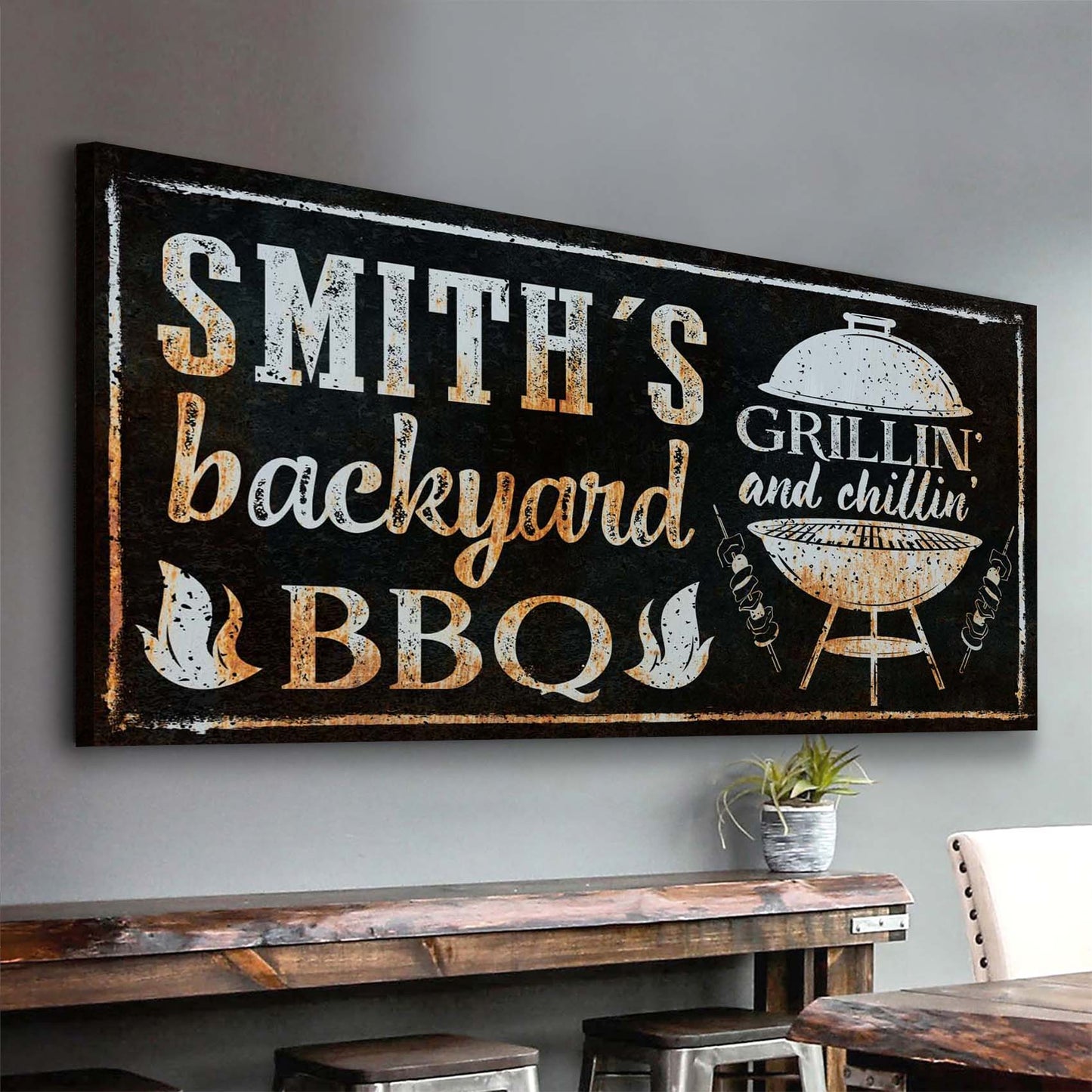 Backyard Barbeque Grill Sign Style 5 - Image by Tailored Canvases