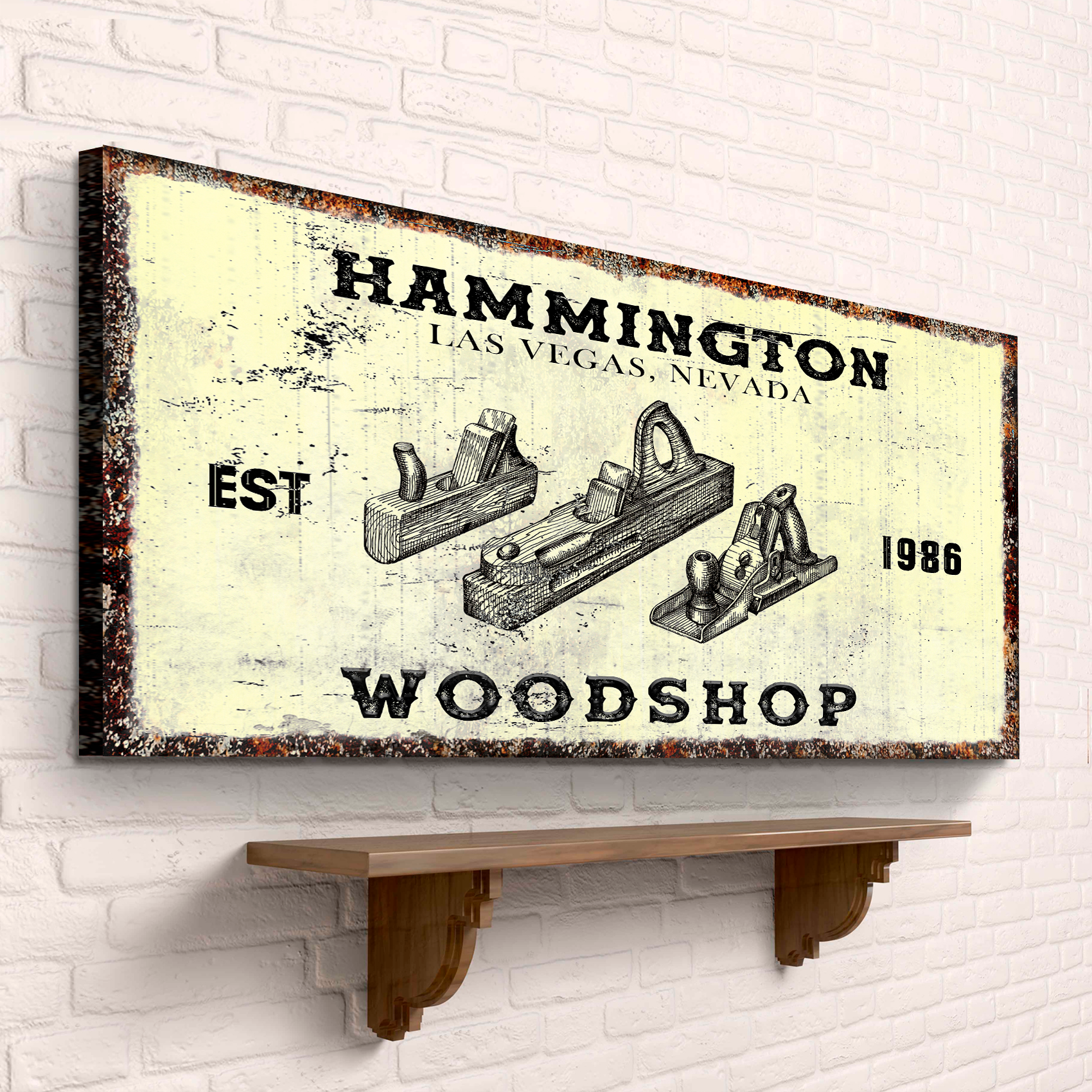 Woodshop Sign Style 1 - Image by Tailored Canvases