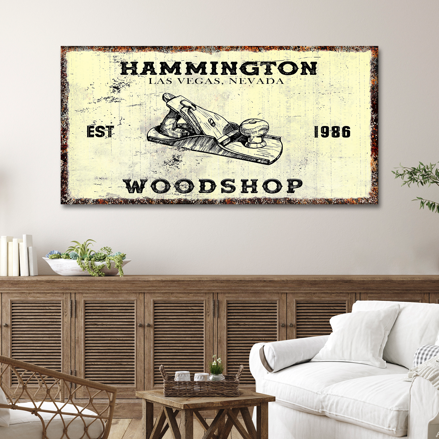 Woodshop Sign Style 2 - Image by Tailored Canvases