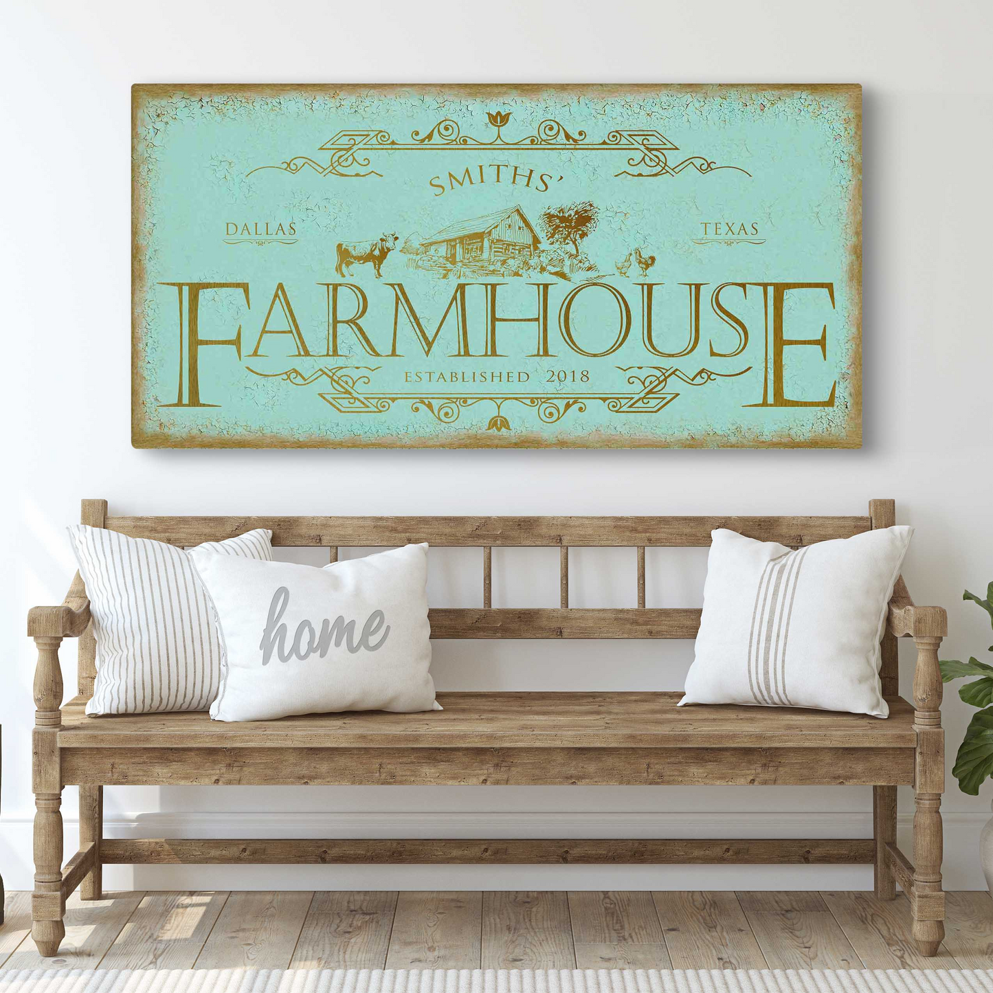 Rustic Farmhouse Sign IV Style 2 - Image by Tailored Canvases