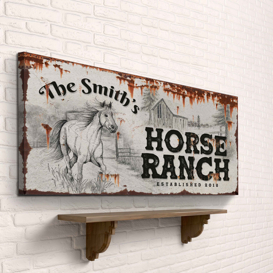 Rustic Horse Ranch Sign - Image by Tailored Canvases