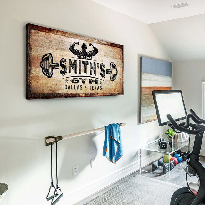 Gym Sign III | Customizable Canvas by Tailored Canvases