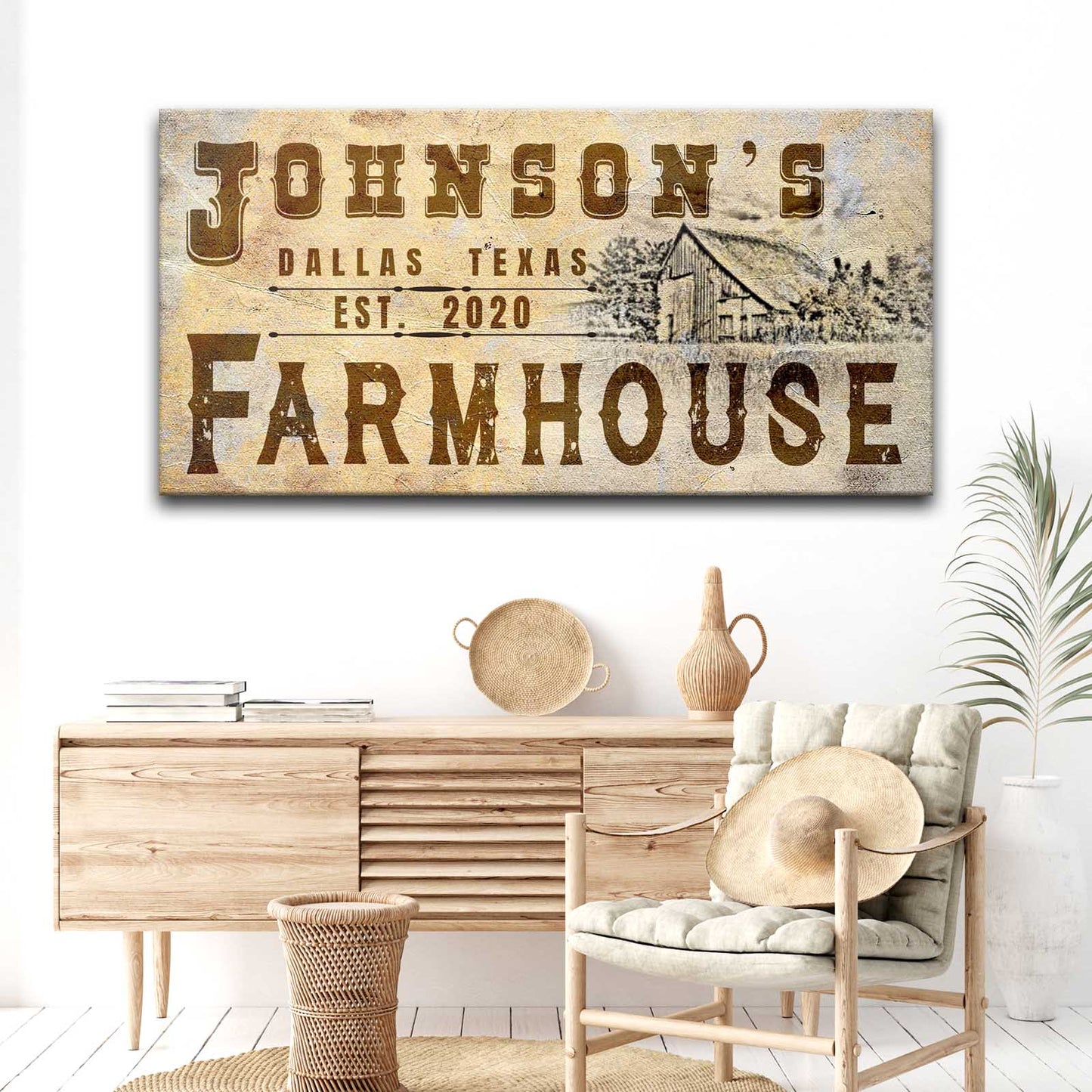 Rustic Farmhouse Sign V Style 2 - Image by Tailored Canvases