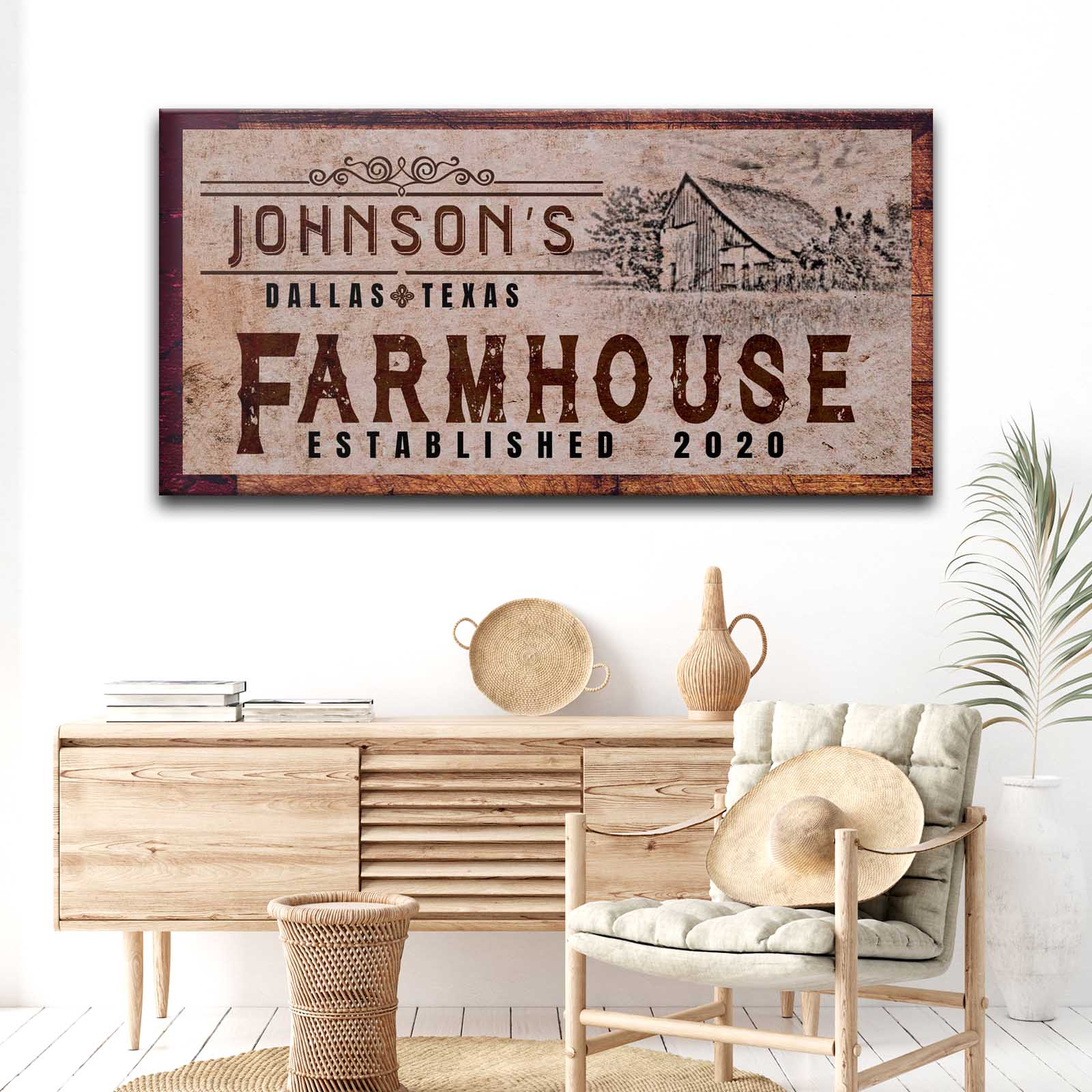 Rustic Farmhouse Sign V Style 3 - Image by Tailored Canvases