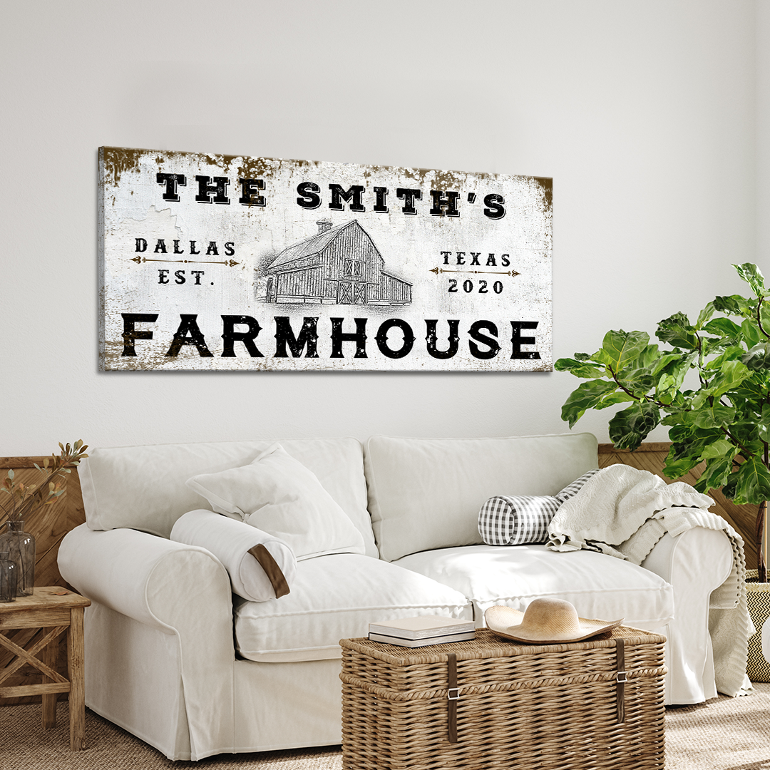 Farmhouse Sign IV Style 2 - Image by Tailored Canvases