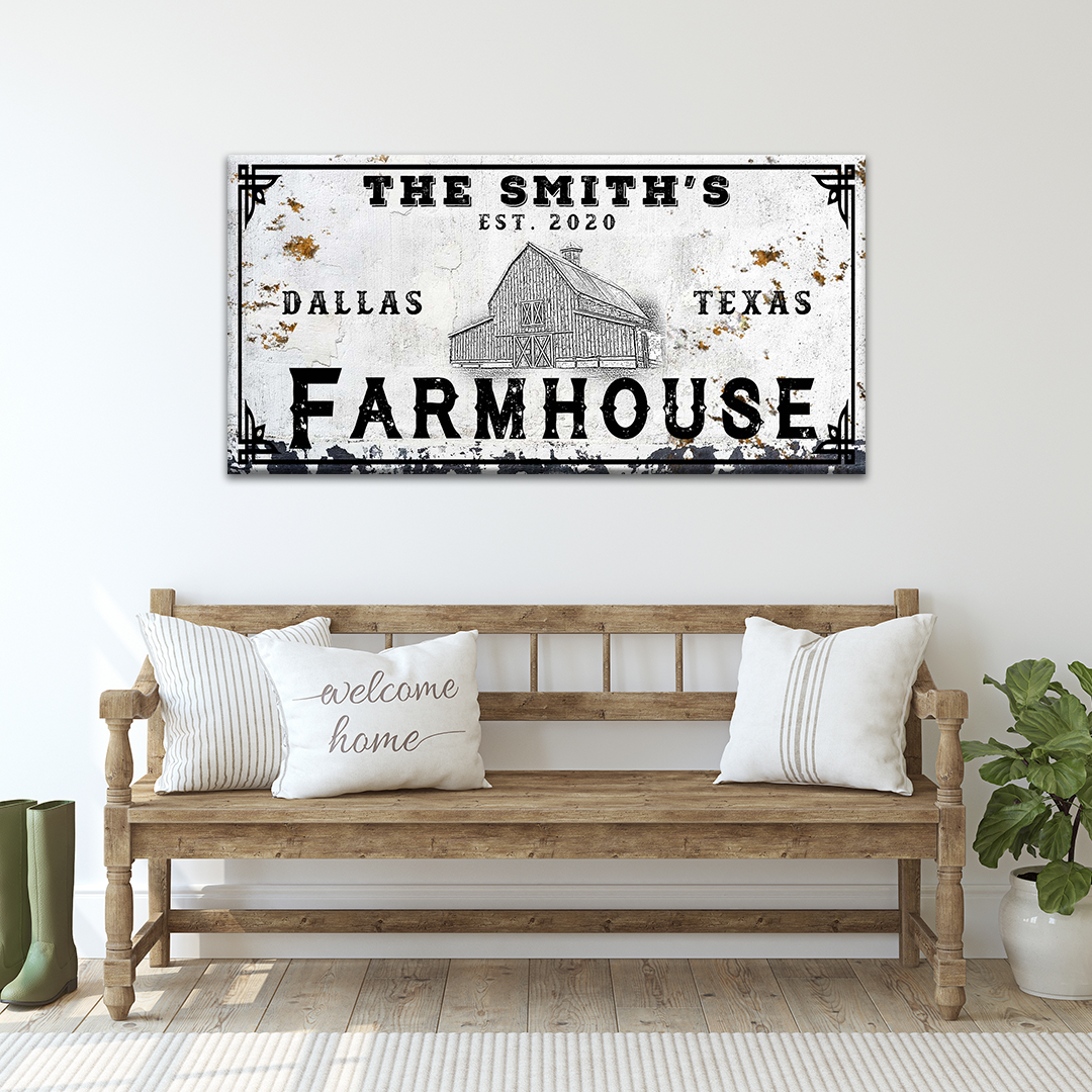 Farmhouse Sign IV Style 3 - Image by Tailored Canvases