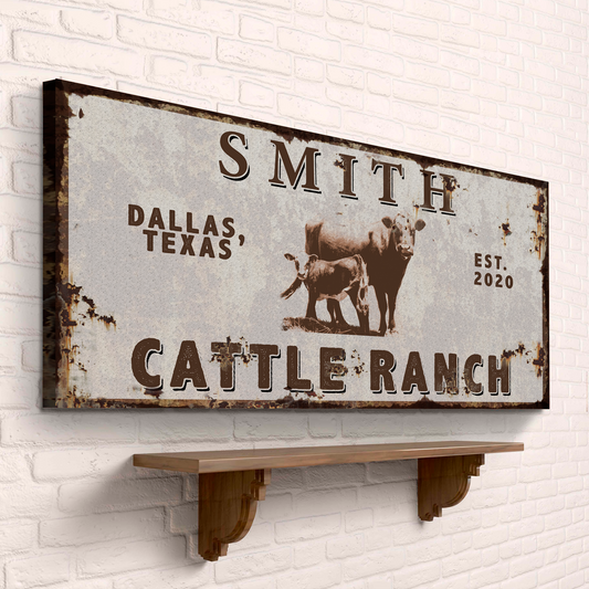 Angus Cattle Ranch Sign - Image by Tailored Canvases