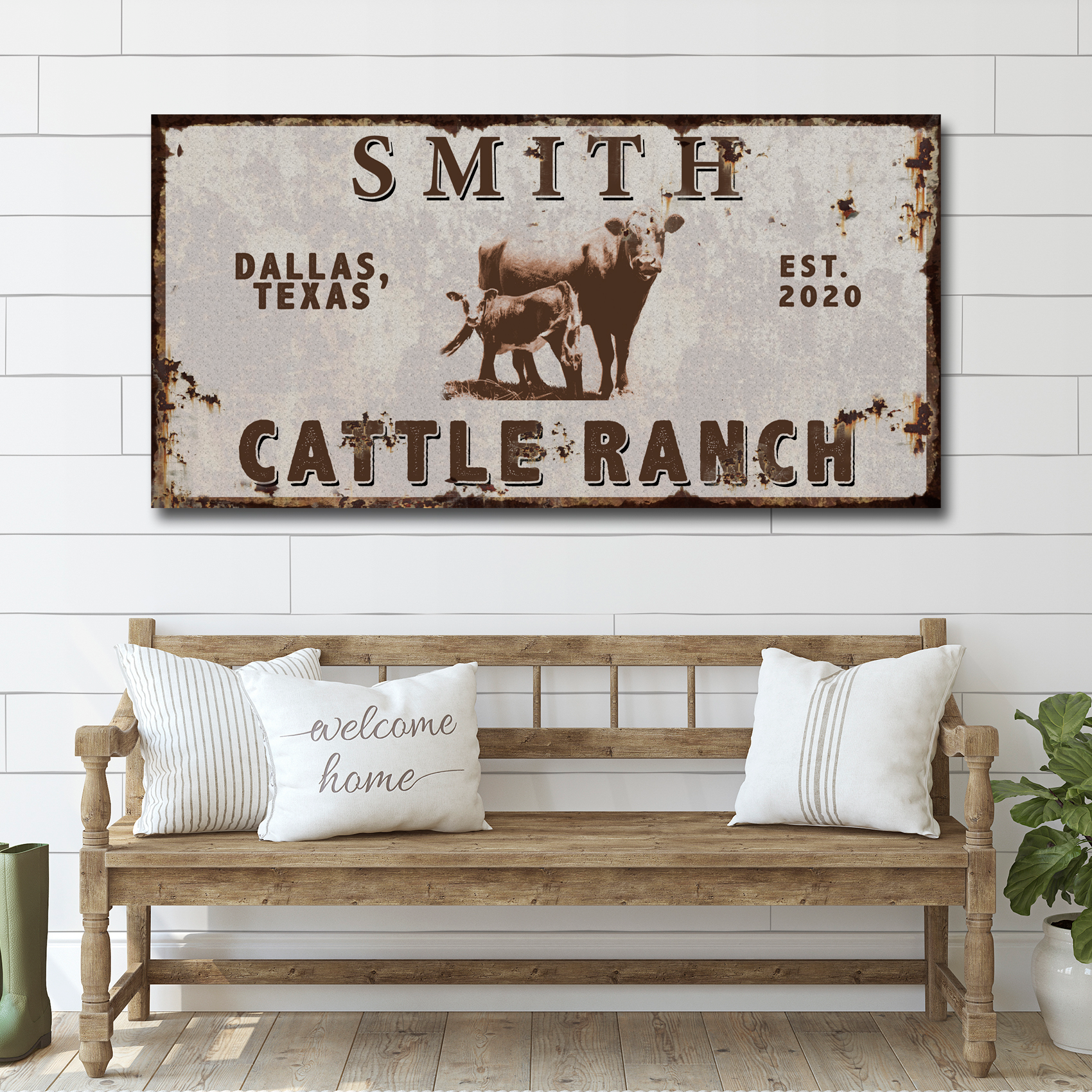 Angus Cattle Ranch Sign - Image by Tailored Canvases