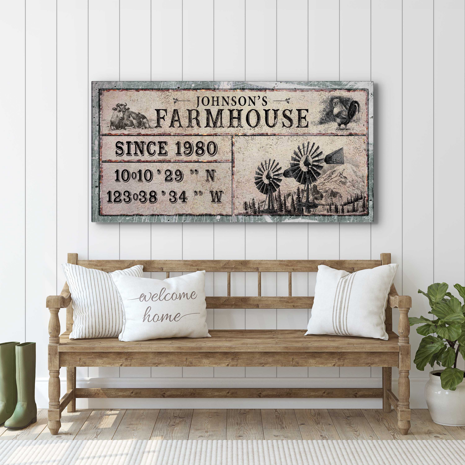 Farmhouse Signs VI Style 2 - Image by Tailored Canvases