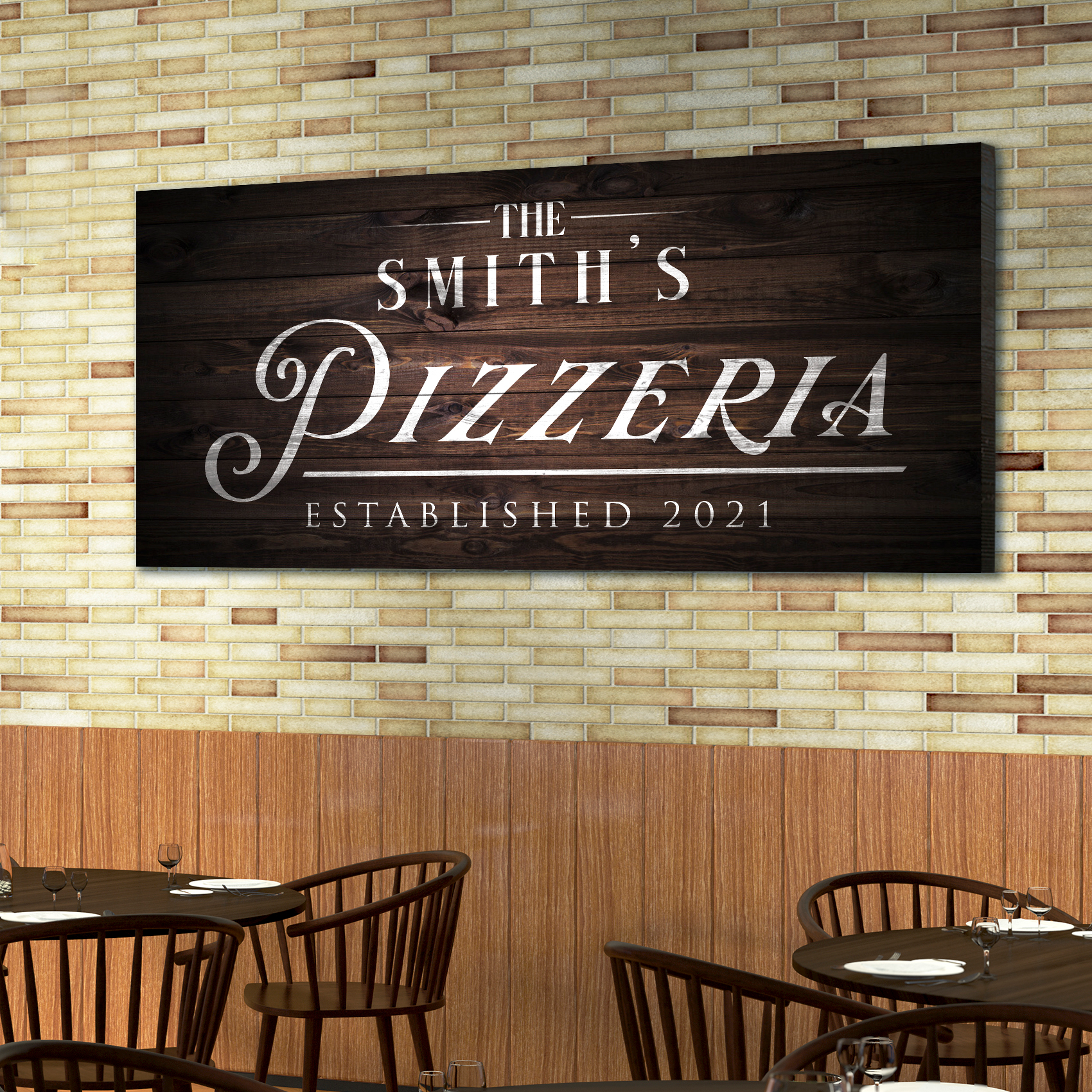 Pizzeria Sign Style 1 - Image by Tailored Canvases