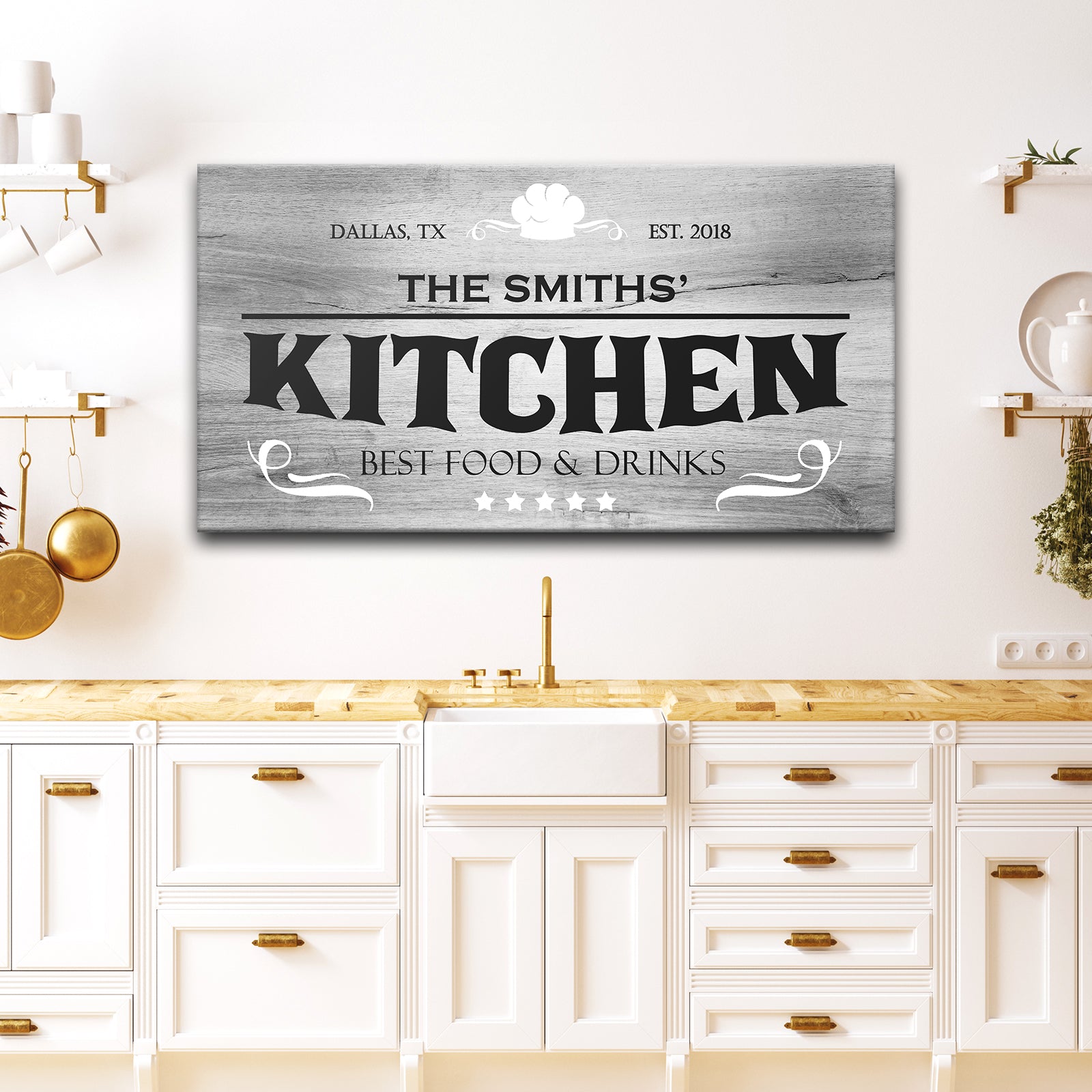 Family Kitchen Sign II Style 3 - Image by Tailored Canvases