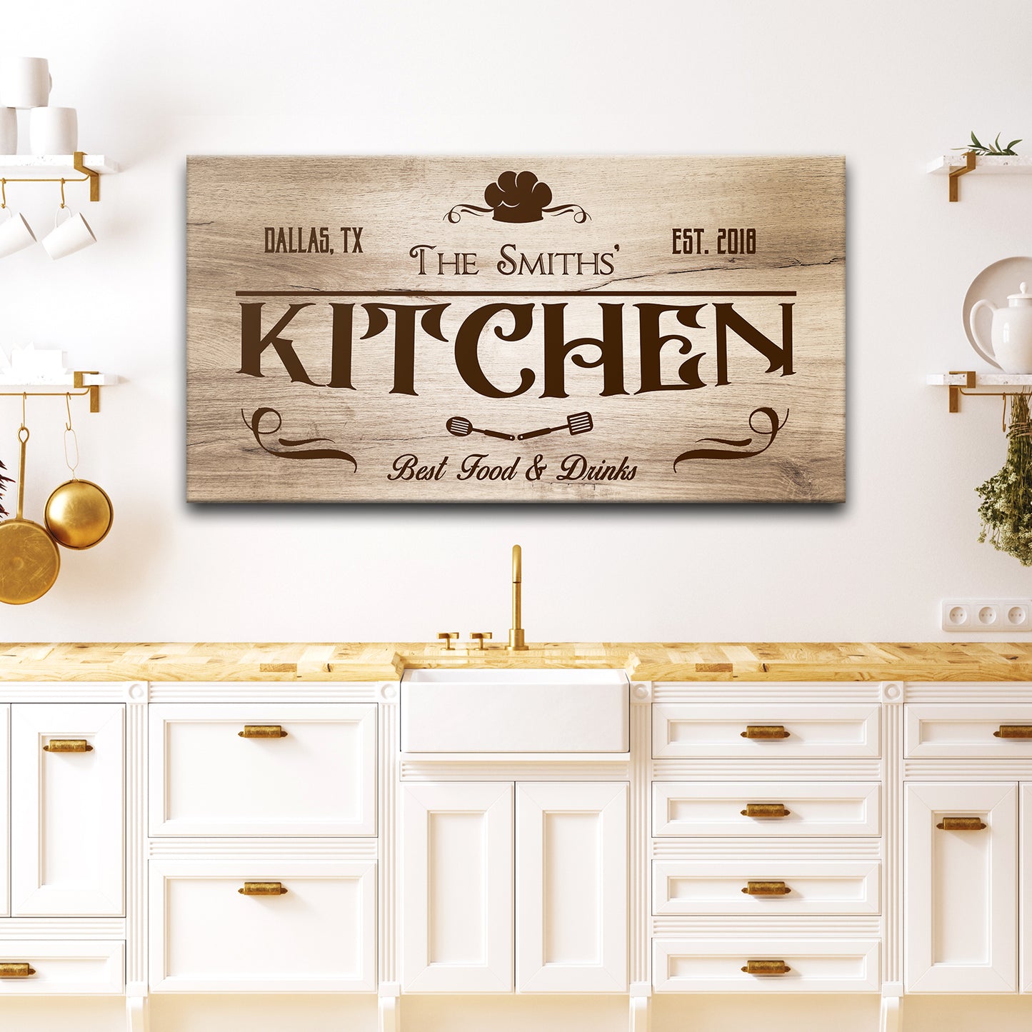 Family Kitchen Sign II Style 4 - Image by Tailored Canvases