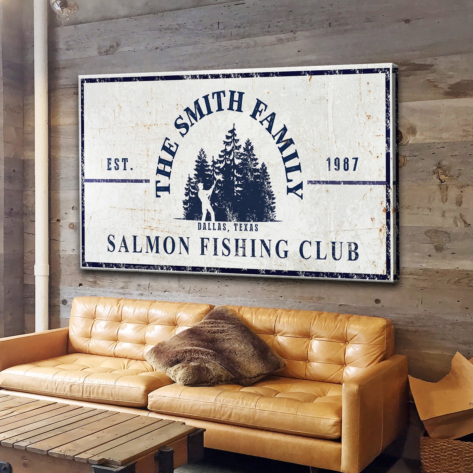 Fishing Club Sign Style 1 - Image by Tailored Canvases