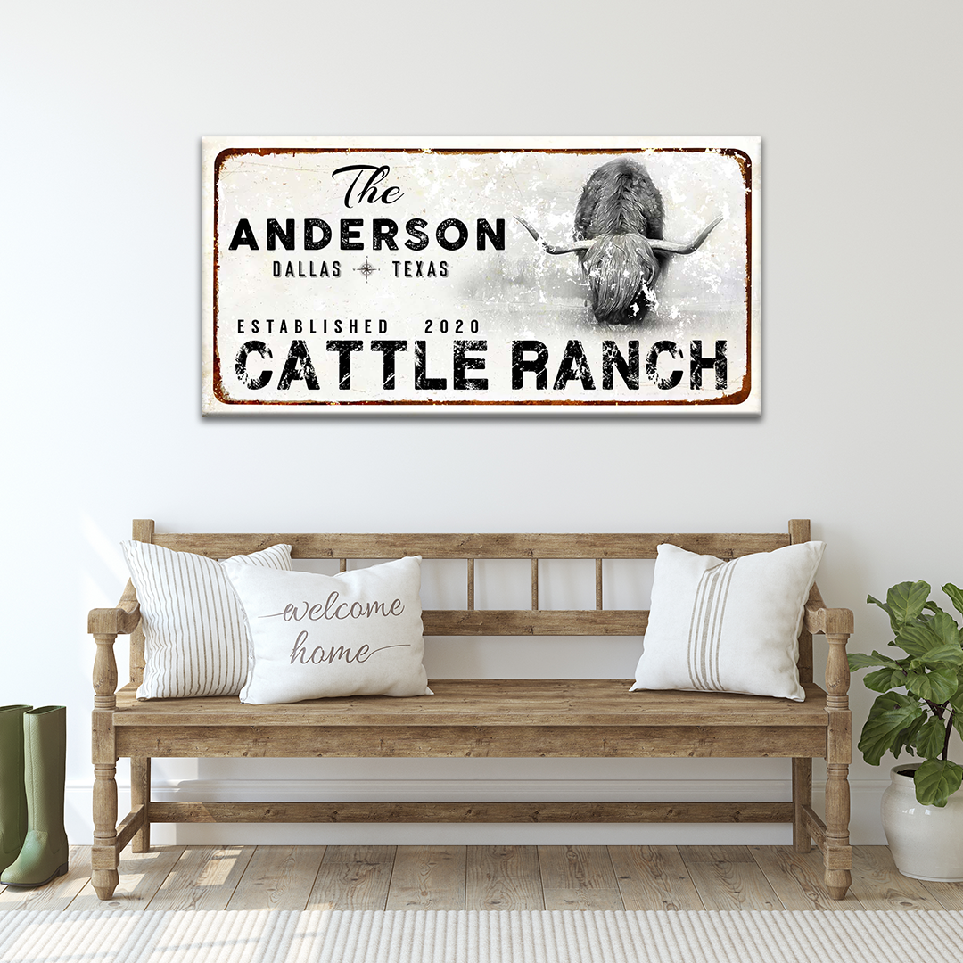 Classic Cattle Ranch Sign - Image by Tailored Canvases