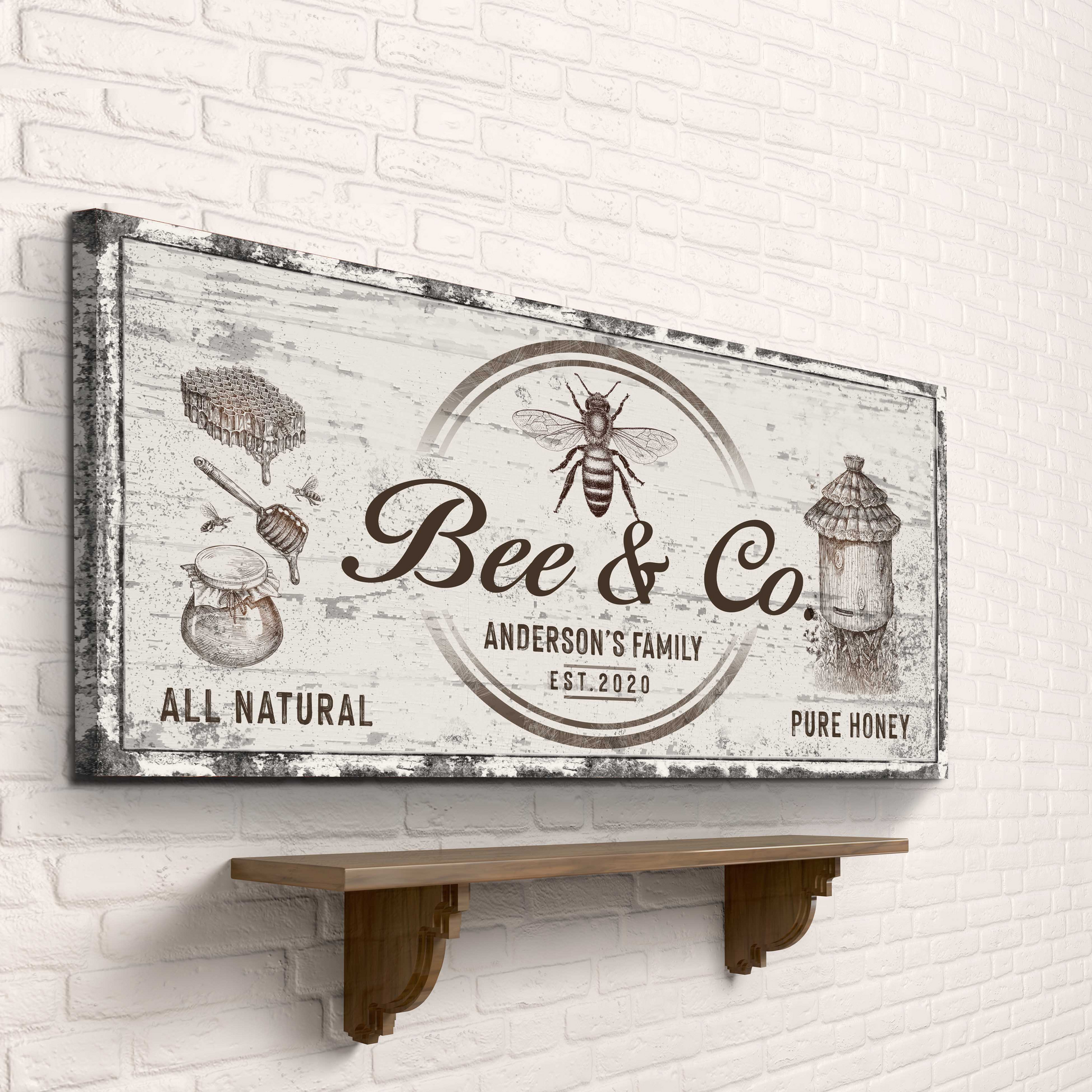 Bee and Co Sign Style 2 - Image by Tailored Canvases 