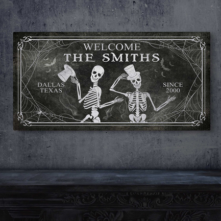Gothic Welcome Sign - Image by Tailored Canvases 