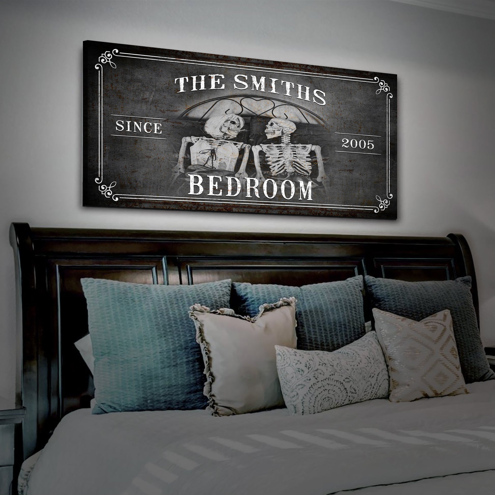 Skeleton Bedroom Sign - Image by Tailored Canvases
