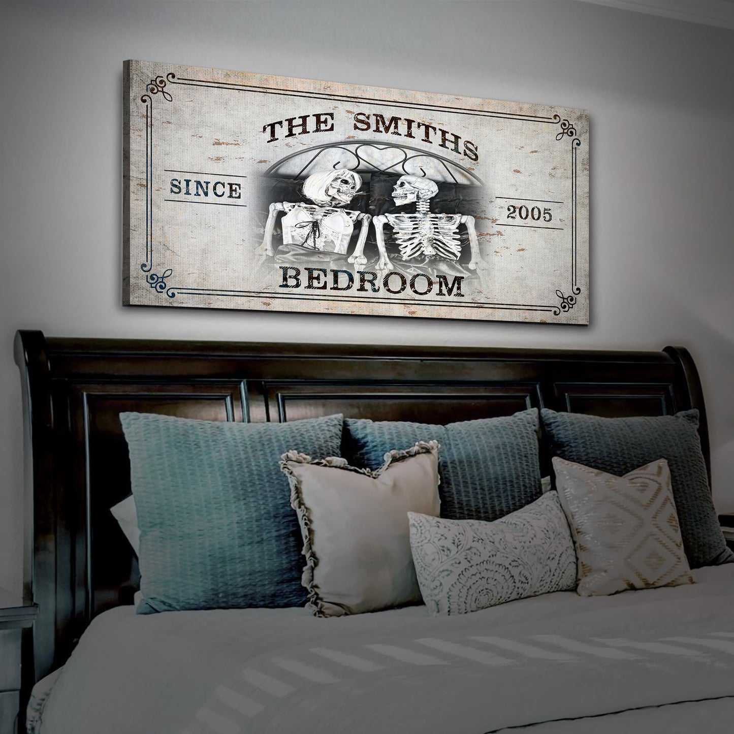 Skeleton Bedroom Sign Style 2 - Image by Tailored Canvases