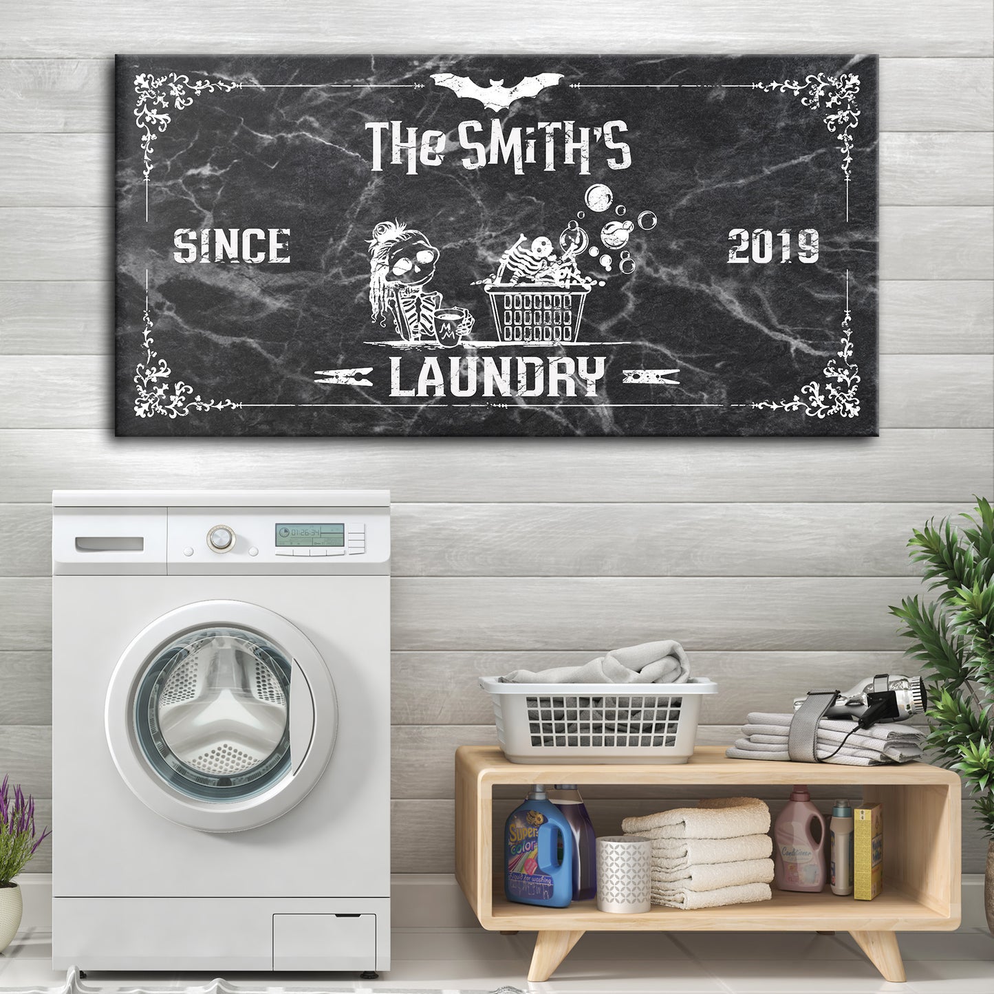 Gothic Laundry Sign - Image by Tailored Canvases