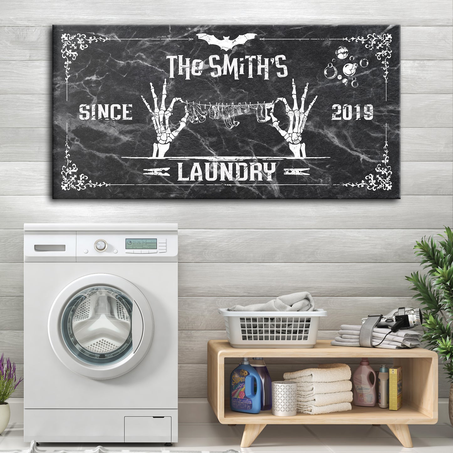 Gothic Laundry Sign Style 2 - Image by Tailored Canvases