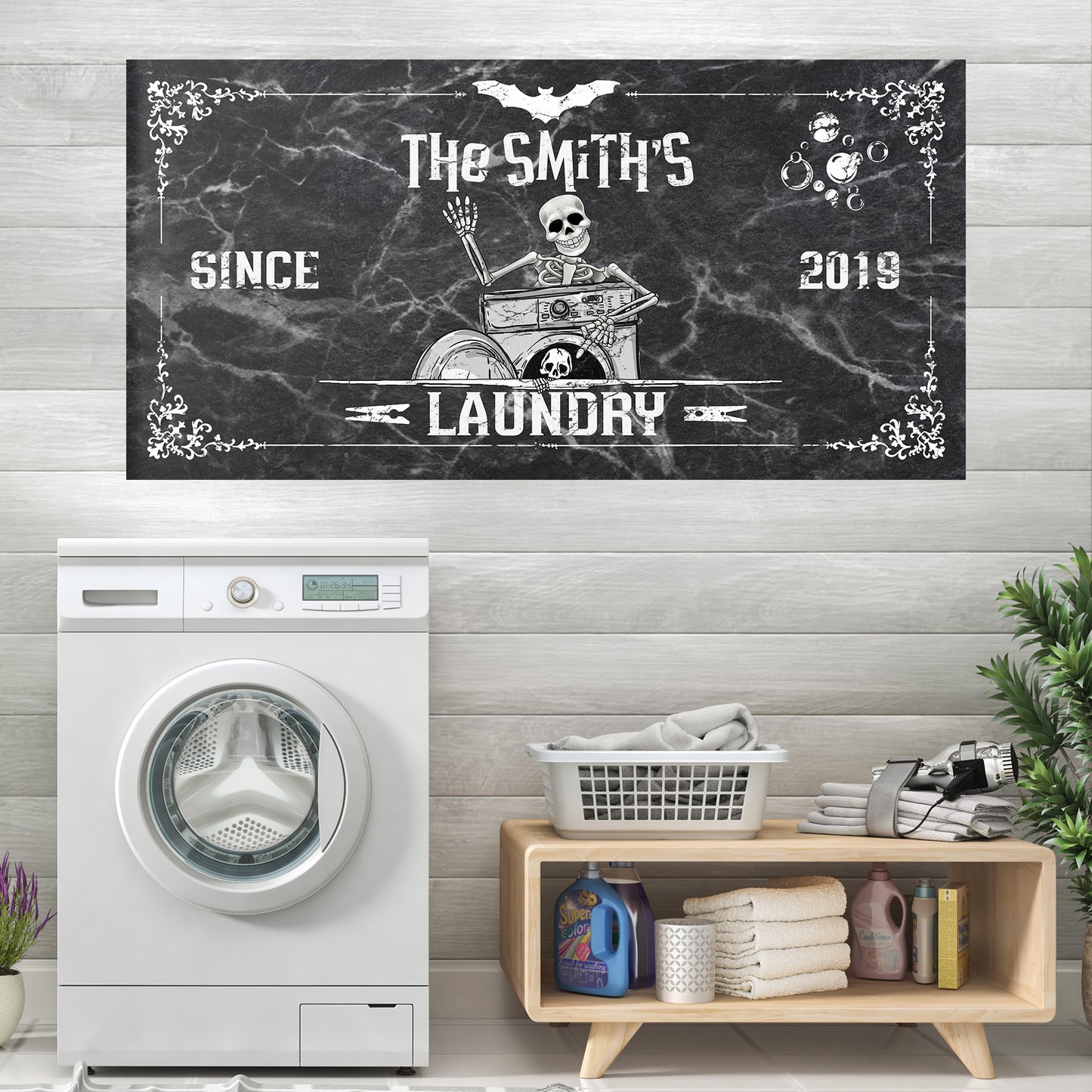 Gothic Laundry Sign Style 1 - Image by Tailored Canvases