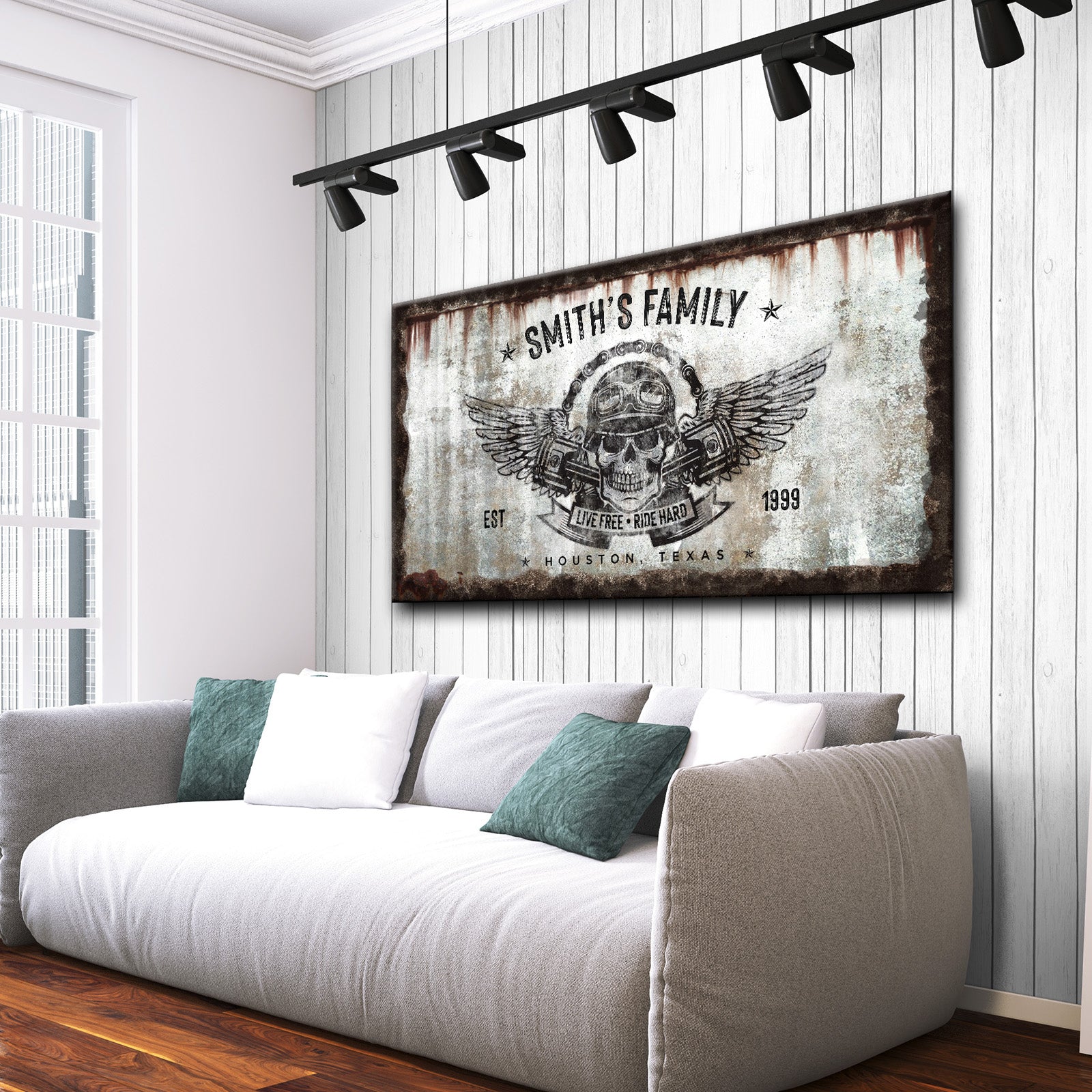 Live Free Ride Hard Sign Style 1 - Image by Tailored Canvases